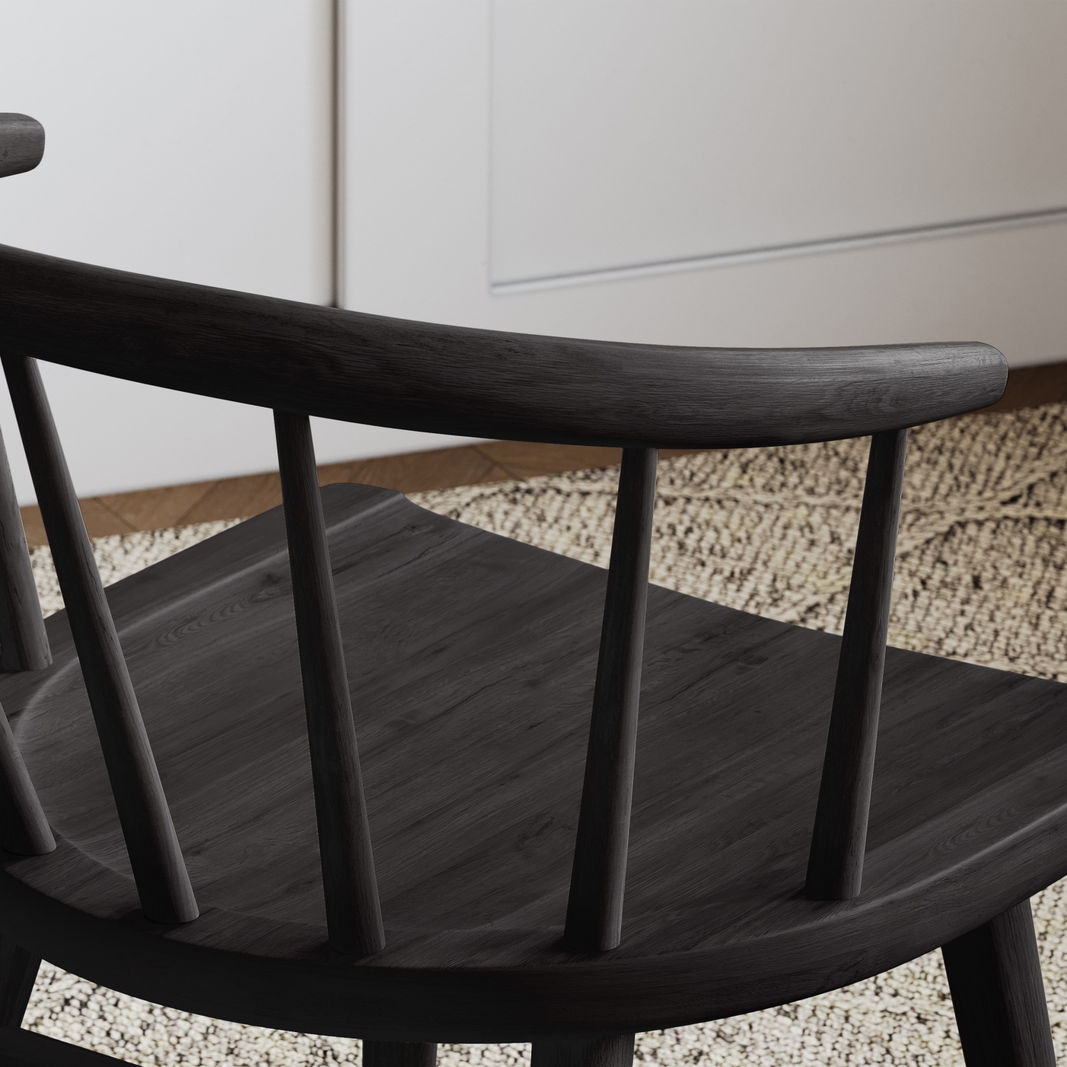 Valencia – Chaise de salle à manger en bois Lauryn, noir