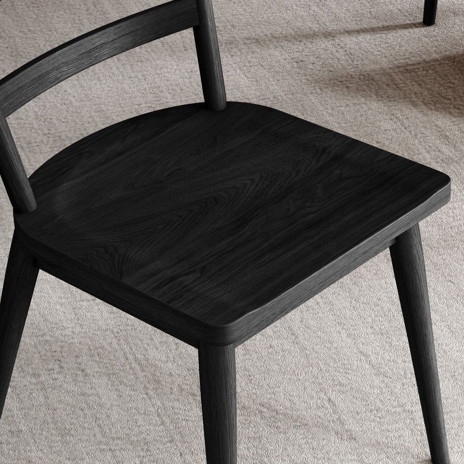 Valencia Rocco Wood Dining Chair, Black