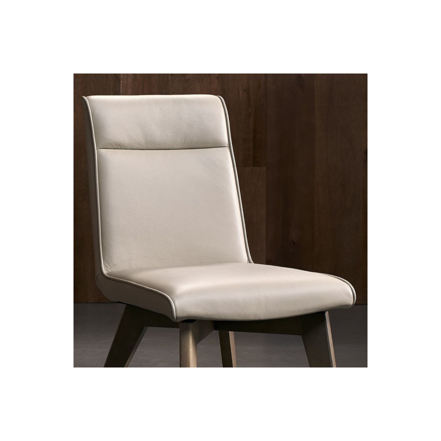 Valencia – Chaise de salle à manger en cuir Aileen, beige