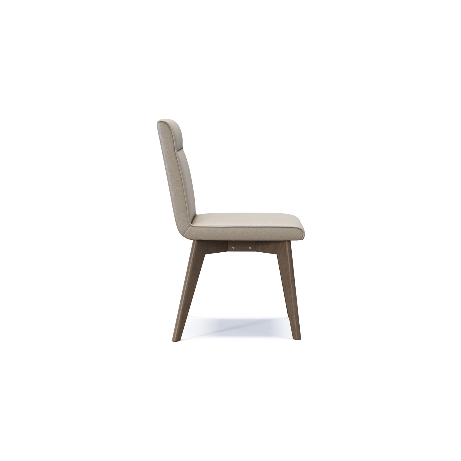 Valencia – Chaise de salle à manger en cuir Aileen, beige