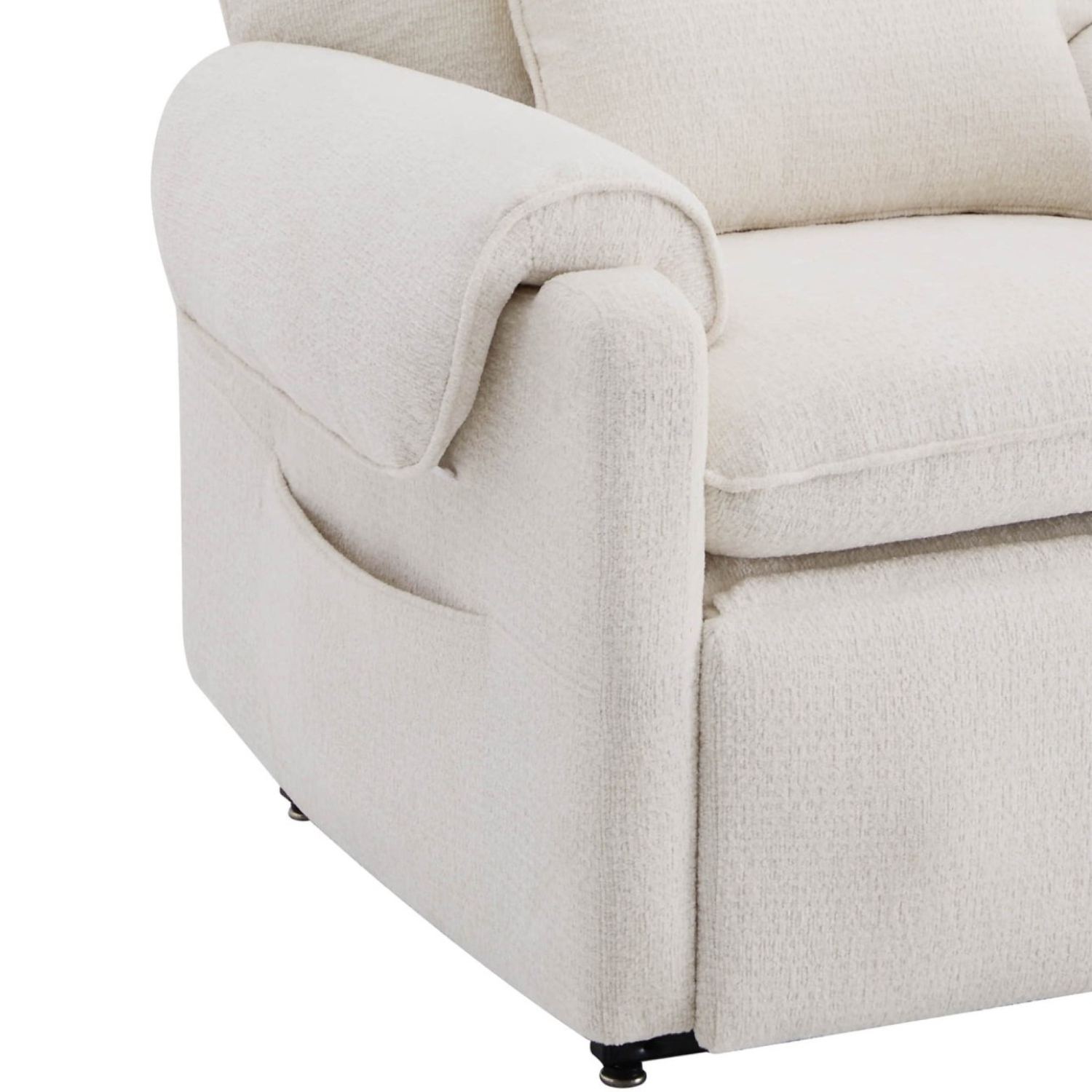 Valencia – Fauteuil inclinable électrique en tissu Performance Xander, beige