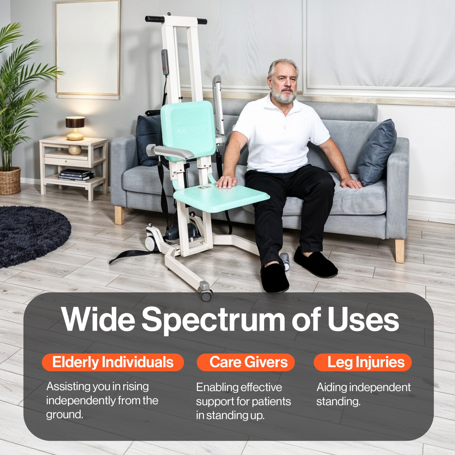 SuperHandy GoRise Electric Floor to Stand Lift