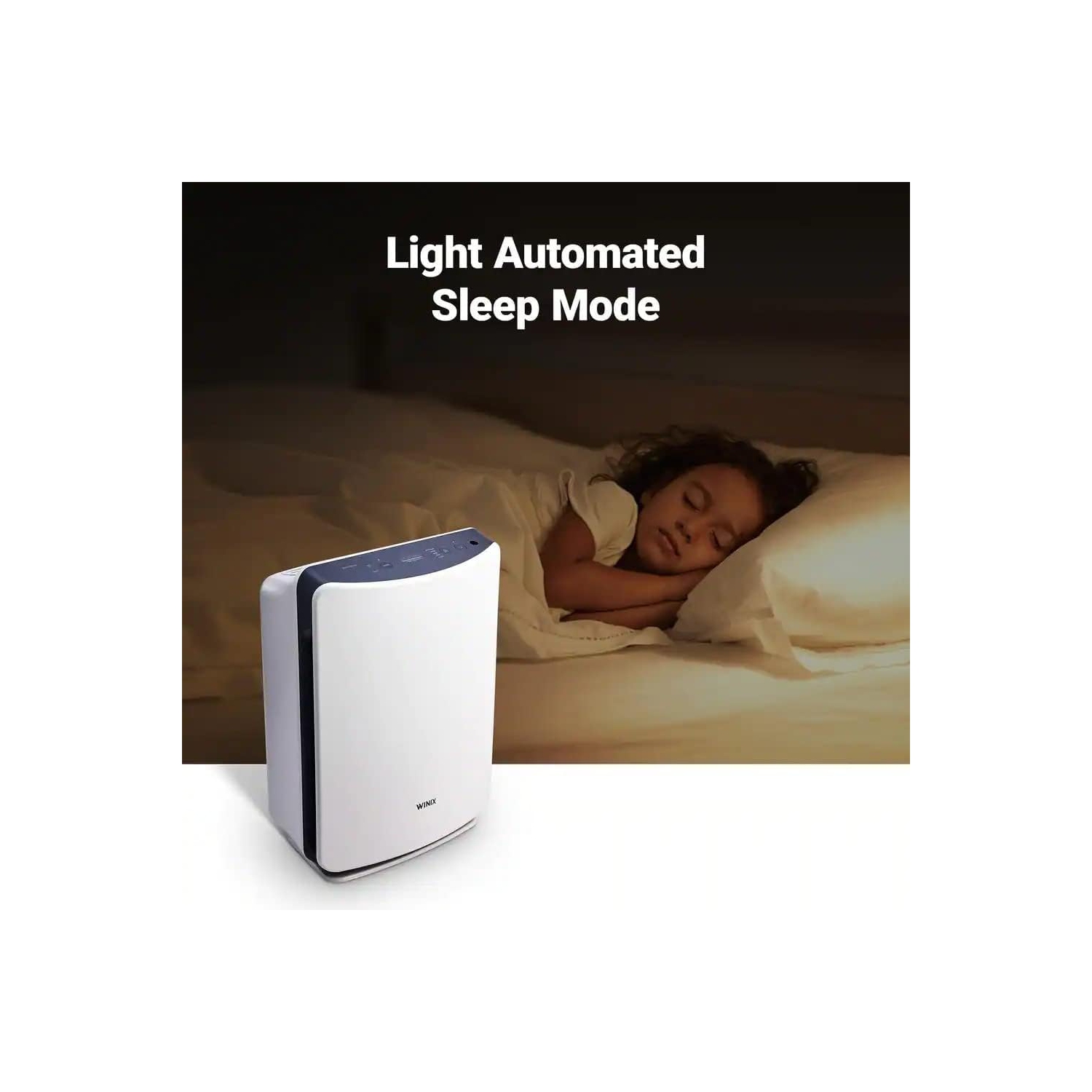 Purificateur d'air à 3 étapes True HEPA D480 de WINIX – Pour les grandes pièces, 4 vitesses de ventilation, capteur intelligent