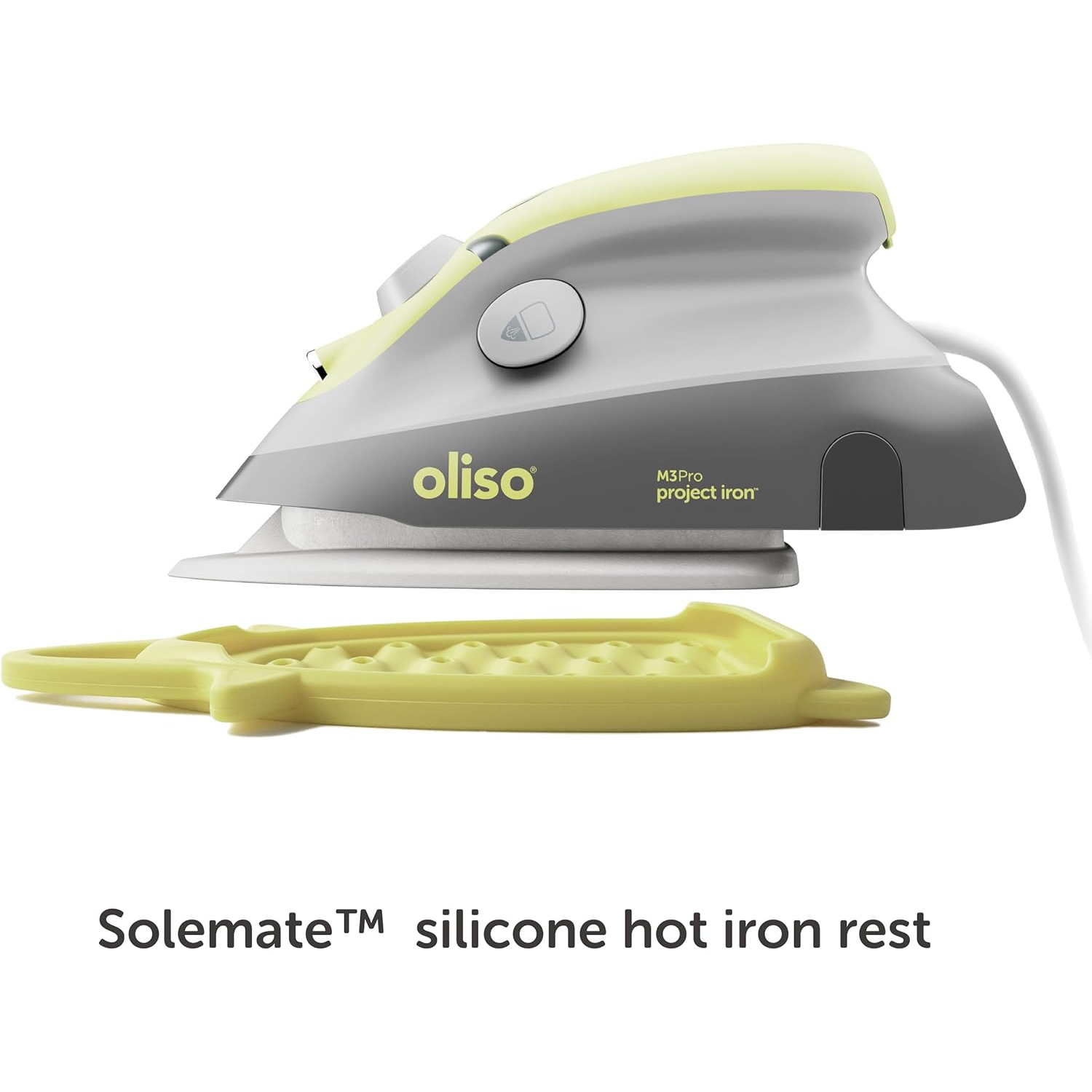 Fer à vapeur M3Pro Project d'Oliso avec Solemate - Fer à vapeur à semelle en céramique de 1000 W pour coudre, matelasser, bricoler et voyager -