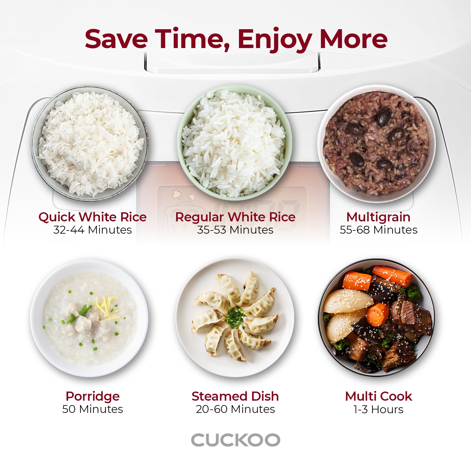CUCKOO CR-0633F 6-Cup / 12-Cup (Cooked) Micom Rice Cooker with Nonstick Inner Pot, 11 Menu Options, LCD Display, Fuzzy Logic Tech (White)