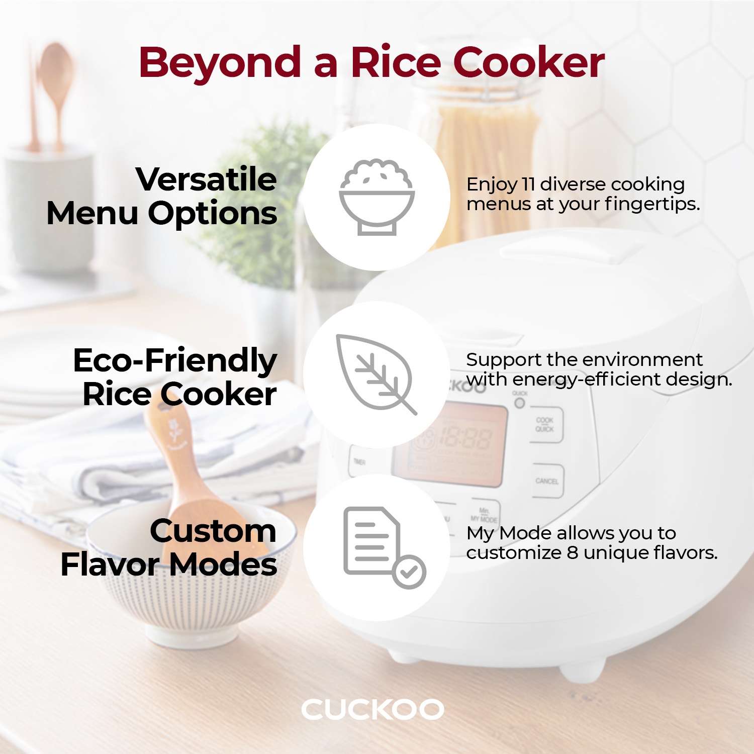 CUCKOO CR-0633F 6-Cup / 12-Cup (Cooked) Micom Rice Cooker with Nonstick Inner Pot, 11 Menu Options, LCD Display, Fuzzy Logic Tech (White)