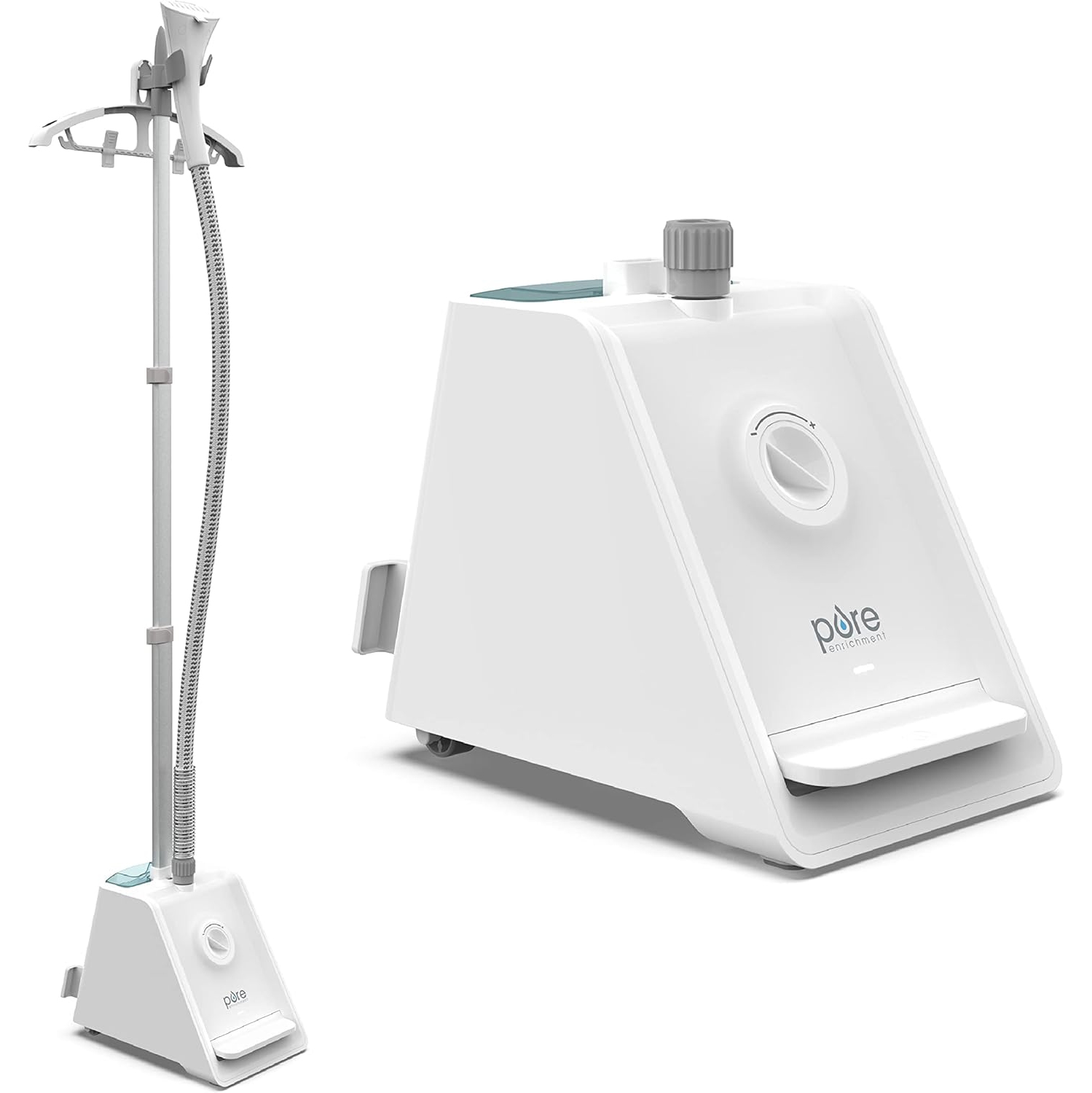 Pure Enrichment PureSteam Pro Upright Clothes Steamer - 1500W Pedal-Powered Garment Steamer with 2L Tank, 4 Heat Levels, 45s Heat-Up Time