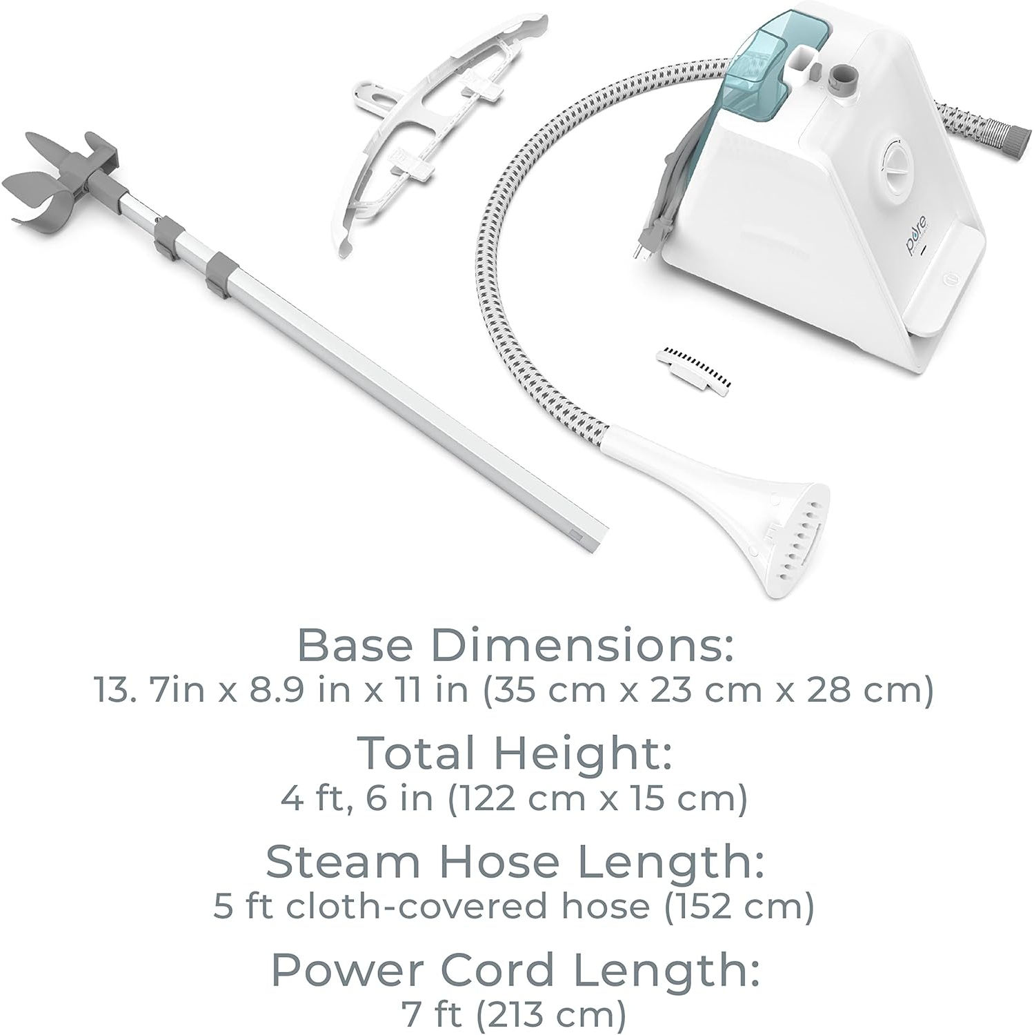 Pure Enrichment PureSteam Pro Upright Clothes Steamer - 1500W Pedal-Powered Garment Steamer with 2L Tank, 4 Heat Levels, 45s Heat-Up Time