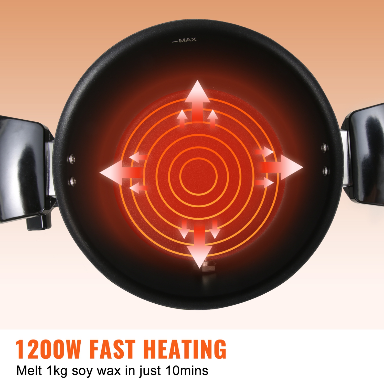 VEVOR 5 Liter Wax Melter for Candle Making, Large Electric Wax Melting Pot Easy Pour Spout, 4-level Temperature Control, Easy Clean for Candle Soap