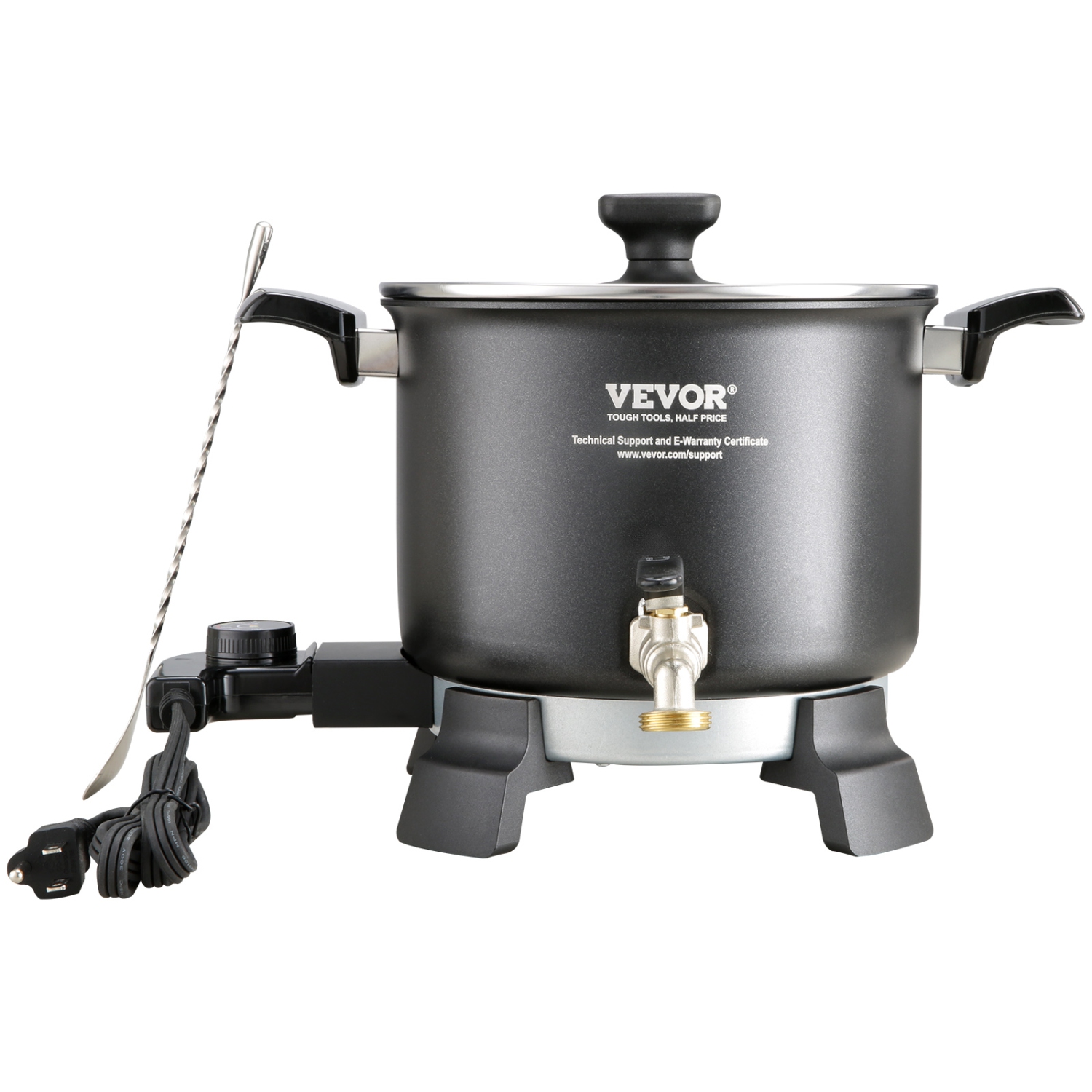 VEVOR 5 Liter Wax Melter for Candle Making, Large Electric Wax Melting Pot Easy Pour Spout, 4-level Temperature Control, Easy Clean for Candle Soap