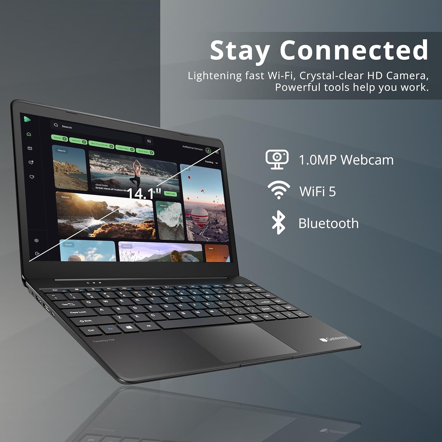 Open Box - Gateway Ultra Slim Laptop, 14.1" IPS FHD Display, Intel i5-1135G7, 2TB SSD, 16GB RAM, Intel Iris Xe Graphics, 1.0 MP Camera, Fingerprint