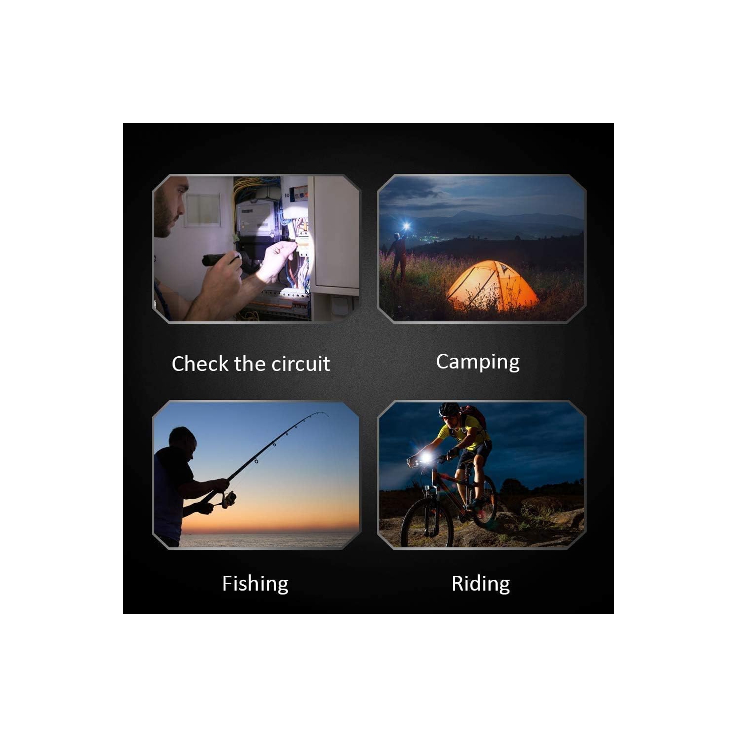 LED Flashlight, Ultra Bright XML T6 Handheld Flashlights - High Lumen, Zoomable, 5 Modes, Water-Resistant for Camping Biking Home Emergency（3 Pack）