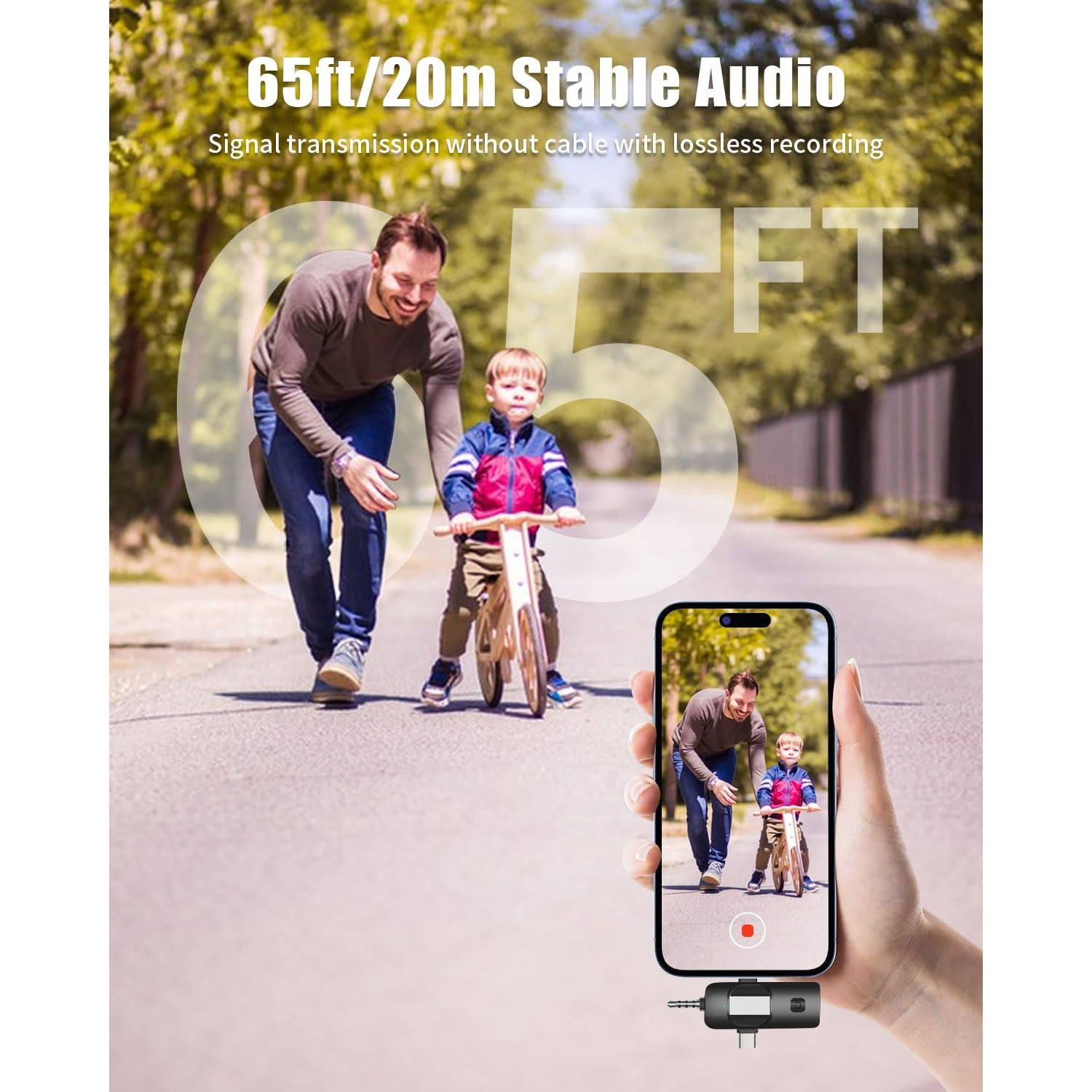 Micro-cravate sans fil pour Android/iPhone/ordinateur/portable, mini micros professionnels pour enregistrement vidéo Entrevue Conférence