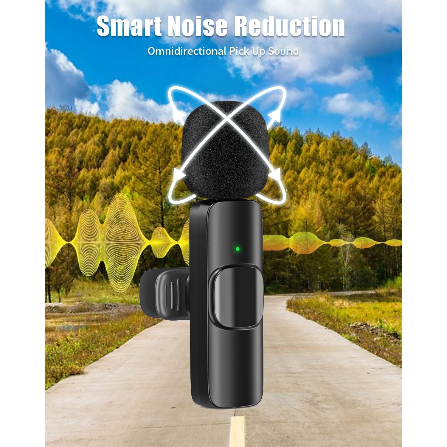 Micro-cravate sans fil pour Android/iPhone/ordinateur/portable, mini micros professionnels pour enregistrement vidéo Entrevue Conférence