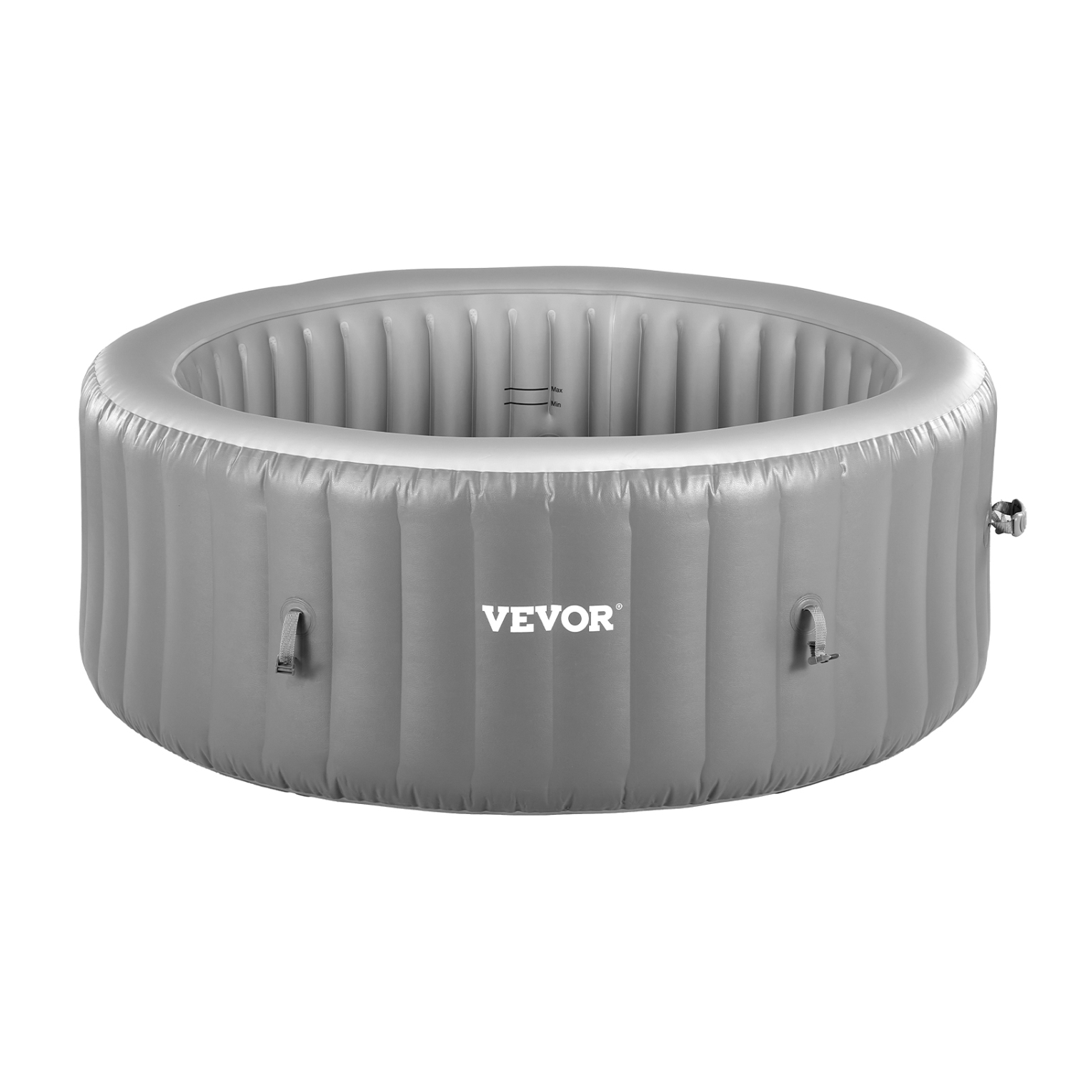 VEVOR Inflatable Hot Tub, 4 to 6 Person Capacity, 81.9 x 26 in Round, with 130 Soothing Jets, Filter, Cover and Mat, Multi-function Control Panel,