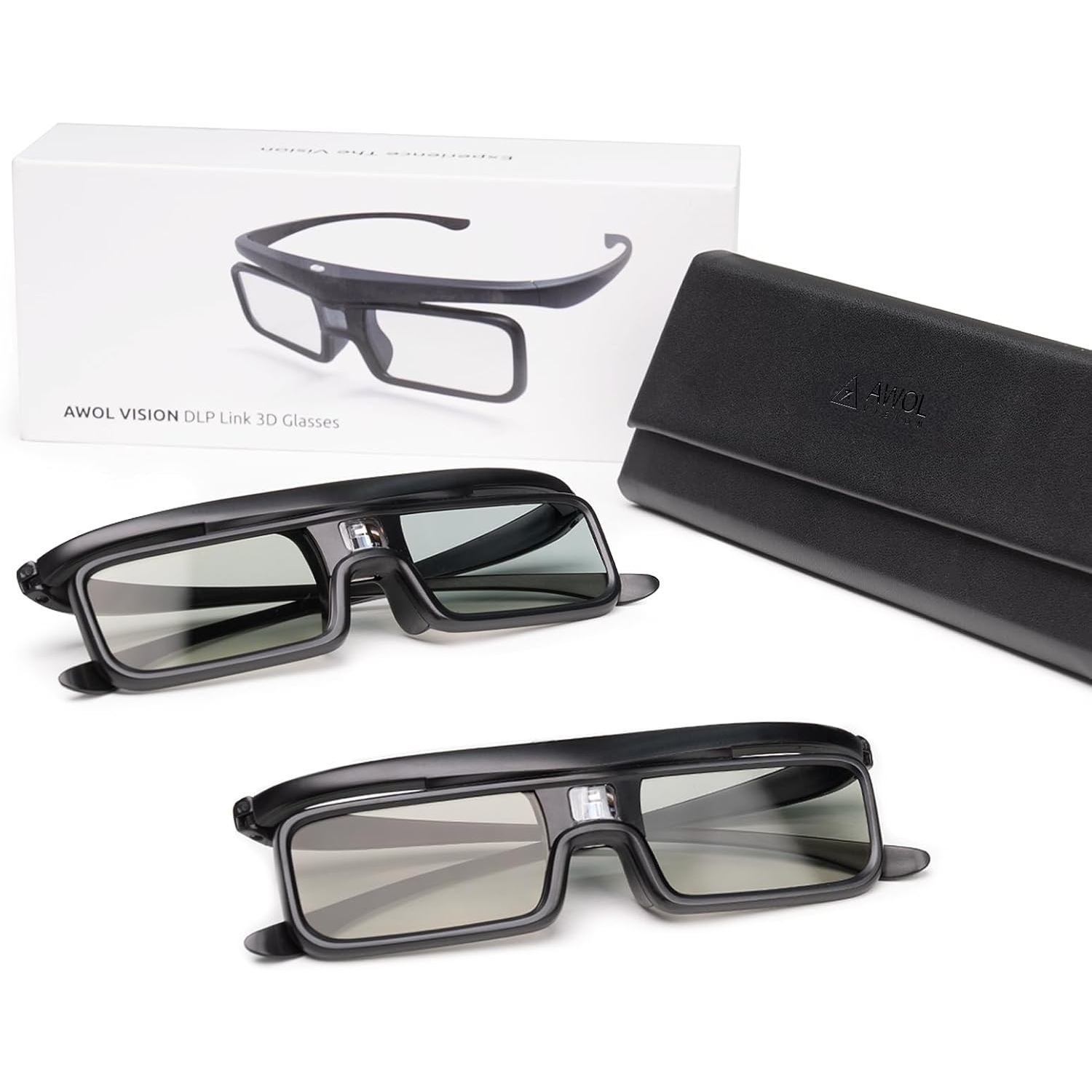 Lunettes VISION 3D DLP Link d'AWOL, lunettes rechargeables à obturation active compatibles avec les projecteurs VISION LTV-2500, LTV-3500, Vanish TV