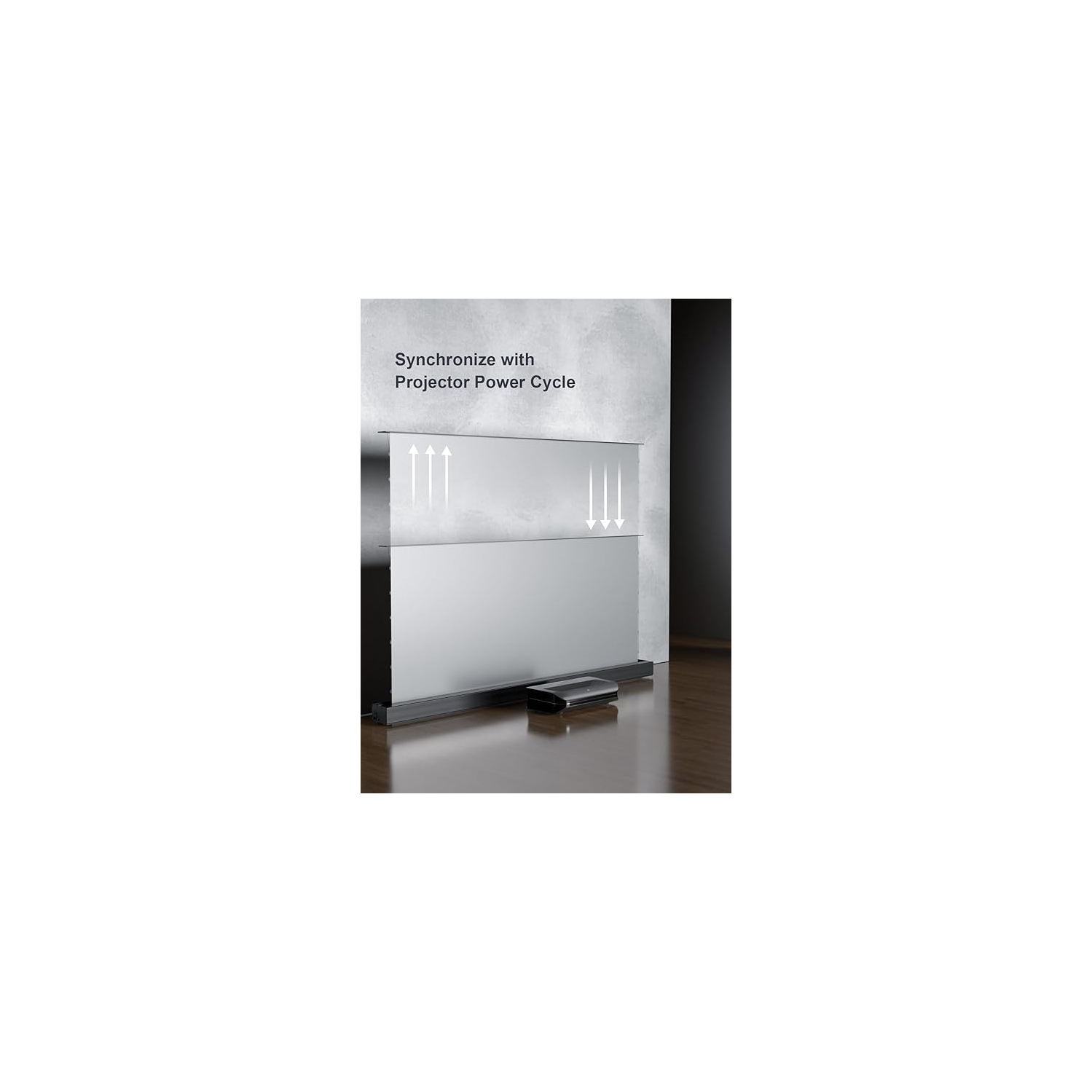 AWOL Vision – Écran de projection ALR motorisé de 100&nbsp;po à très courte distance de projection ALR-F210C, 4K/8K 3D