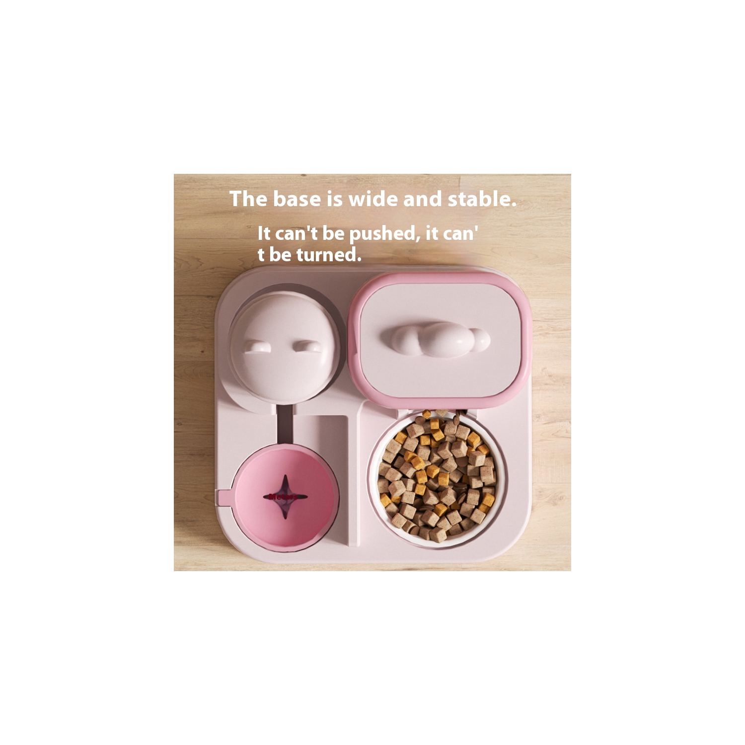 Cat drinking fountain, cute environmentally friendly automatic feeder, universal double bowl kettle food bowl for cats and dogs to prevent tipping