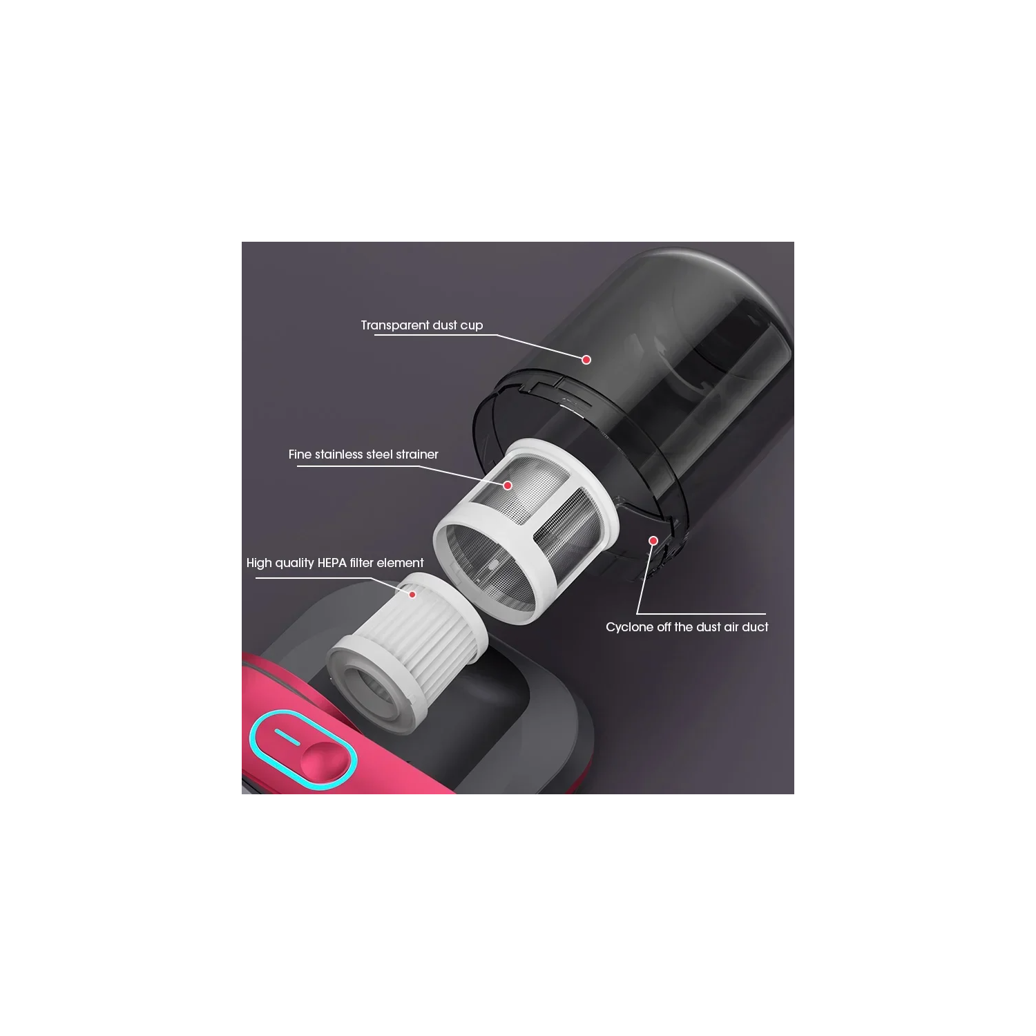 Éliminateur d'acariens de lit sans fil, stérilisateur UV domestique rechargeable et déshumidificateur, décapant d'acariens battus en profondeur -