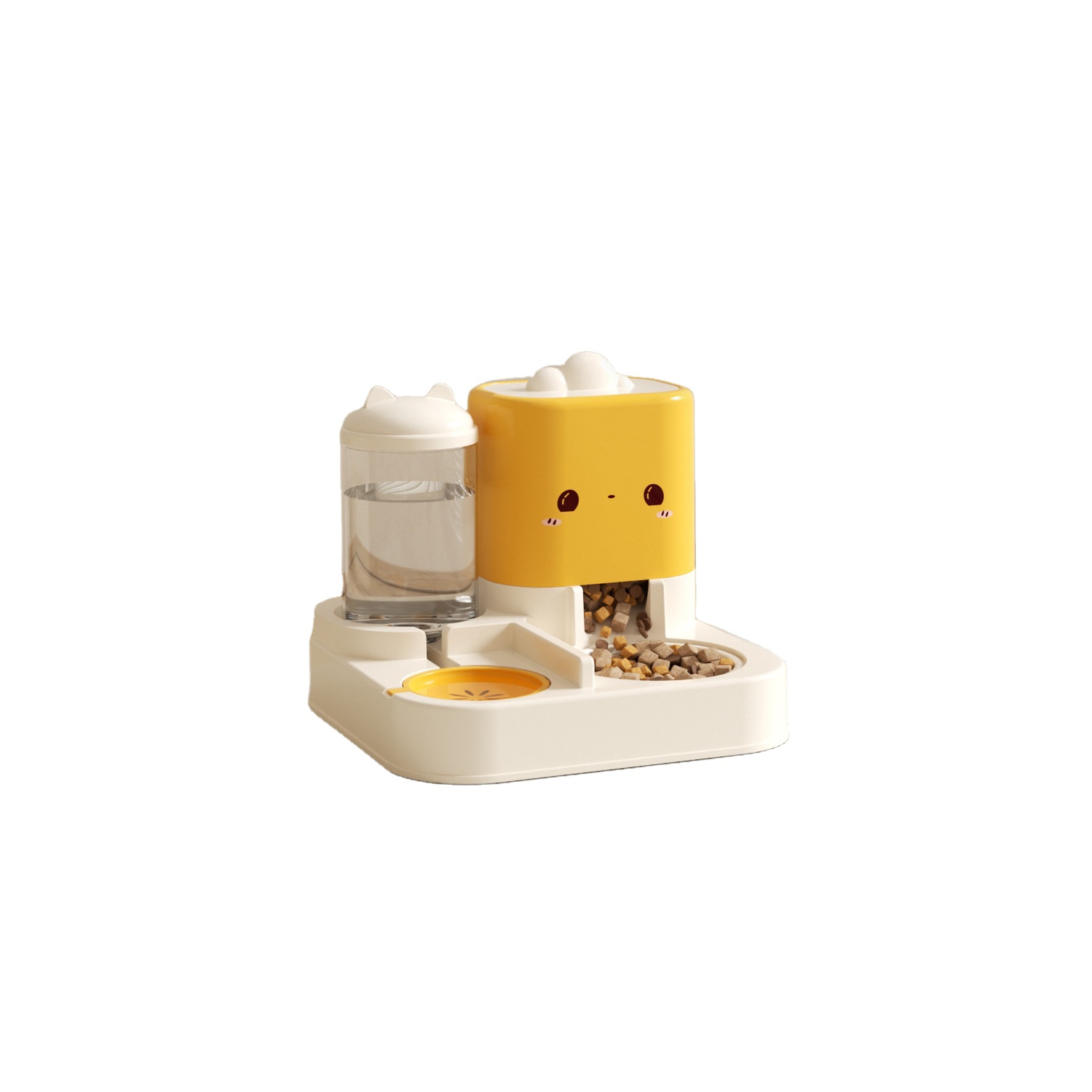 Cat drinking fountain, cute environmentally friendly automatic feeder, universal double bowl kettle food bowl for cats and dogs to prevent tipping,