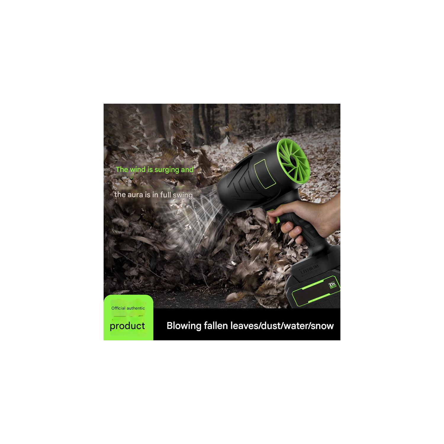 Souffleuse à feuilles sans fil, souffleuse à turbojet portative légère, réglage de vitesse continu, avec batterie et chargeur 21 V, machine à
