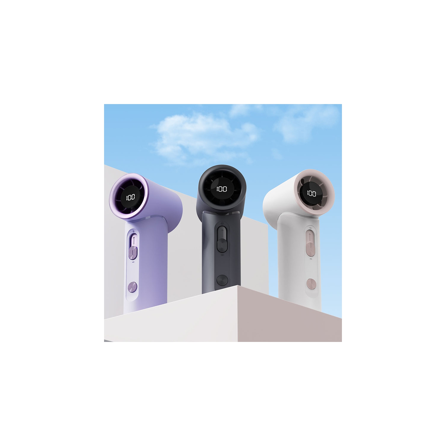 Ultra Light Portable Handheld Fan - Powerful 20000 RPM High Speed ​​USB Rechargeable Personal Mini Fan for Travel Beach Summer Women Kids Gift, Purple