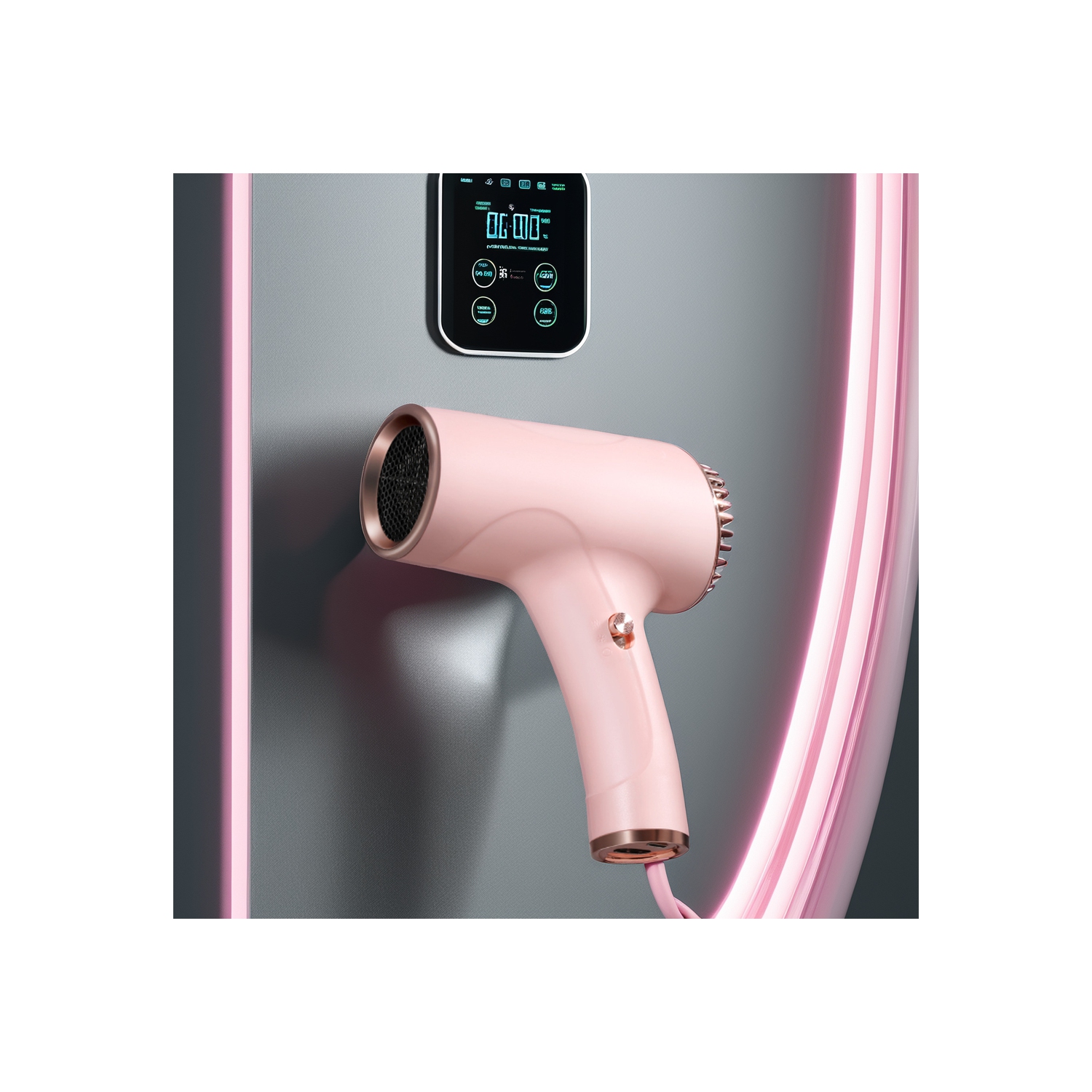 Wireless portable charging home hair salon negative ion quick-drying mini hair dryer USB charging low noise ion pink with 2 power supply charging