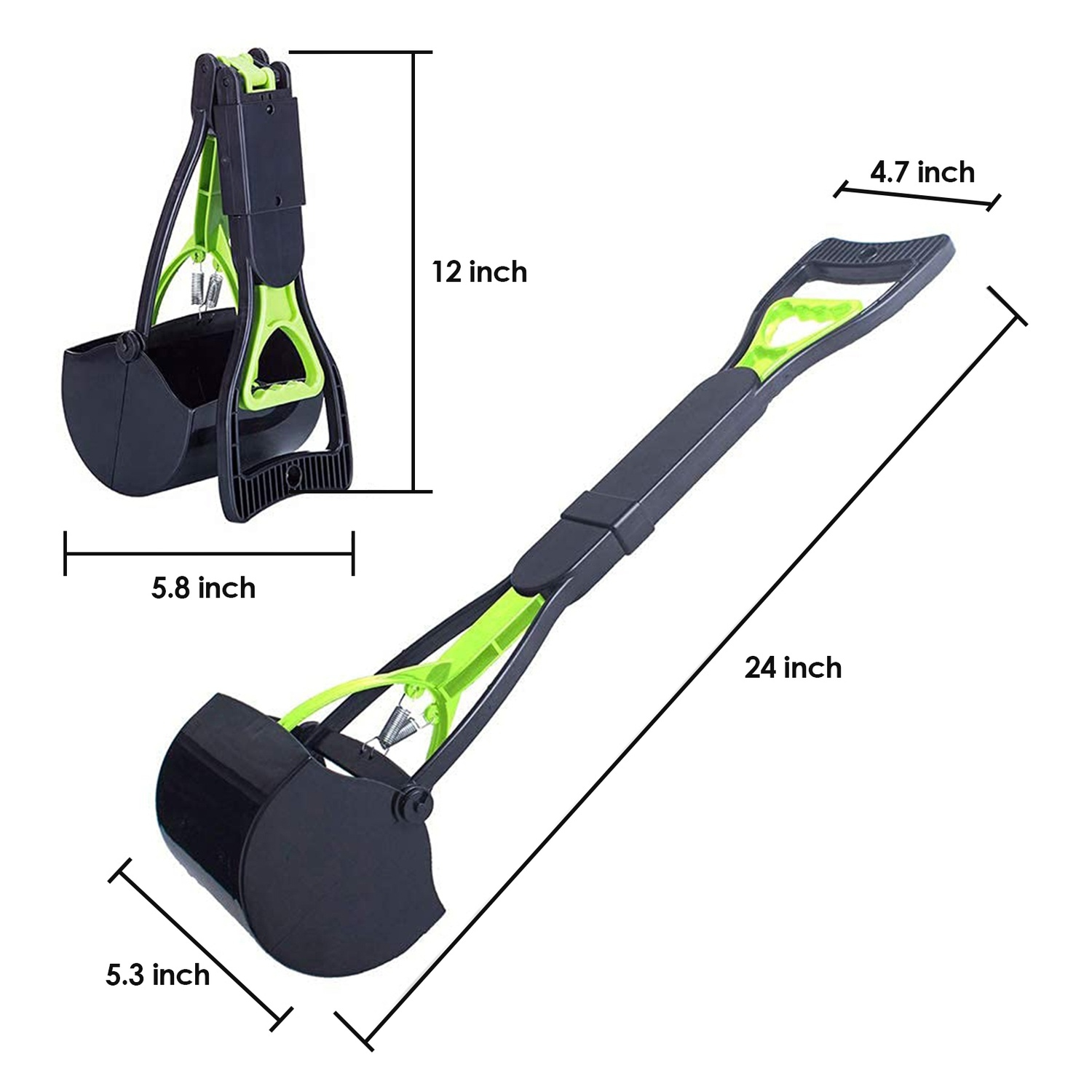 Pelle pliante pour chiens, ramasseuse-pelle portative pour animaux de compagnie, outil de nettoyage pour poils d'animaux pour l'extérieur