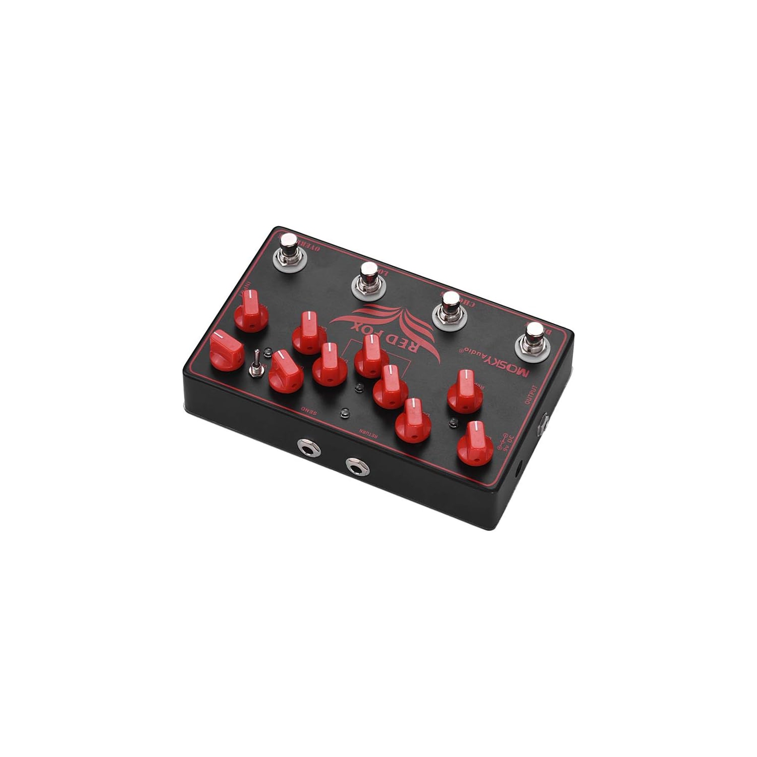 4-in-1 professional guitar effects pedal | Delay + Chorus + Overdrive + FX Loop | Dual-mode overdrive | Metal body