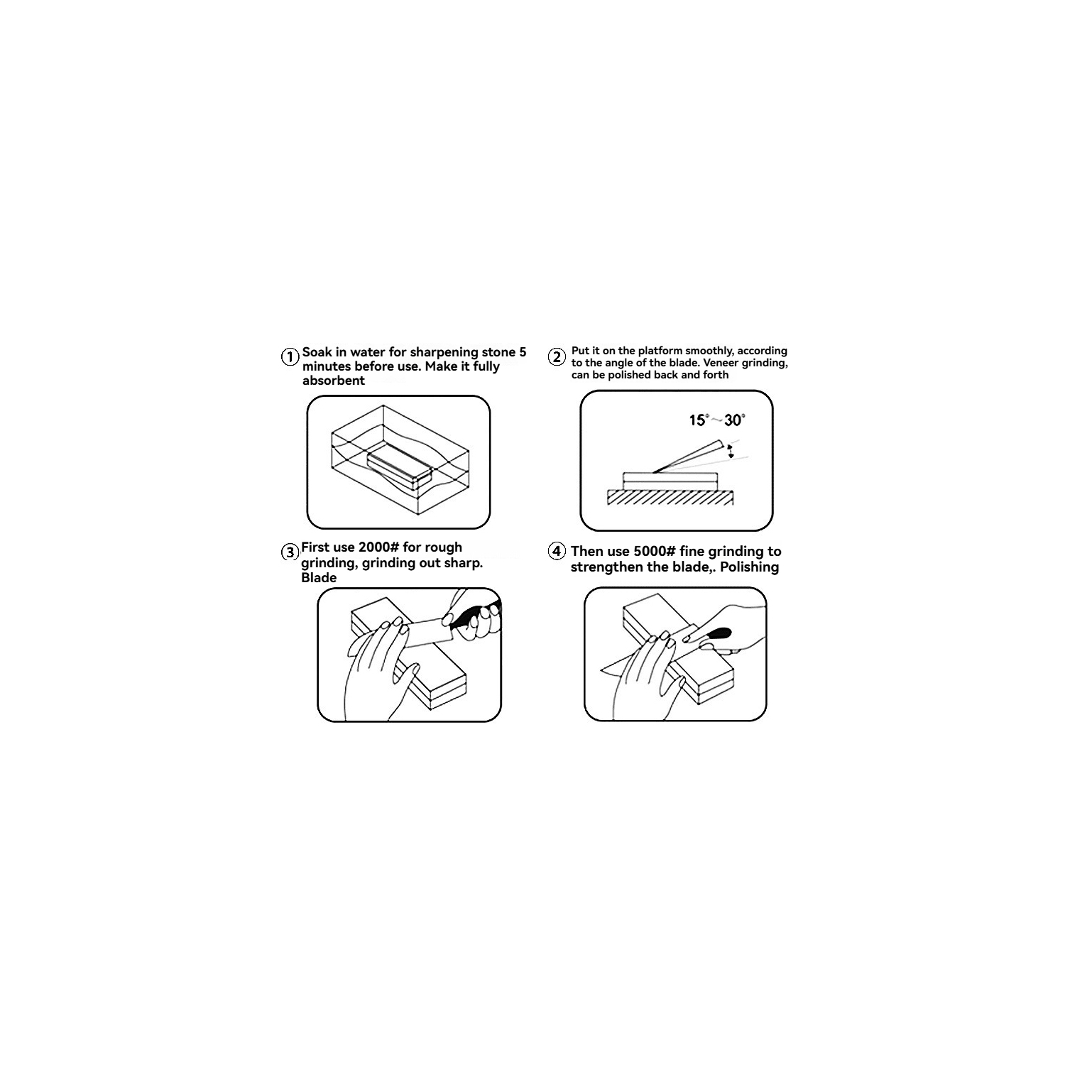 Pierre à aiguiser double face Pierre à aiguiser 240/800 Gris adapté aux ciseaux, rasoirs et outils à découper