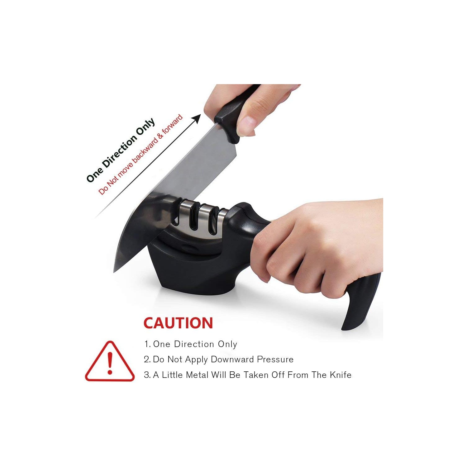 Quick knife sharpener household kitchen whetstone handheld three-stage ceramic diamond knife sharpener