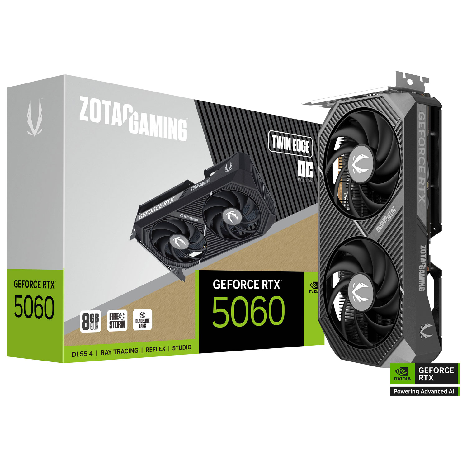 Carte graphique GeForce RTX 5060 Twin Edge OC GDDR7 8 Go de ZOTAC Gaming
