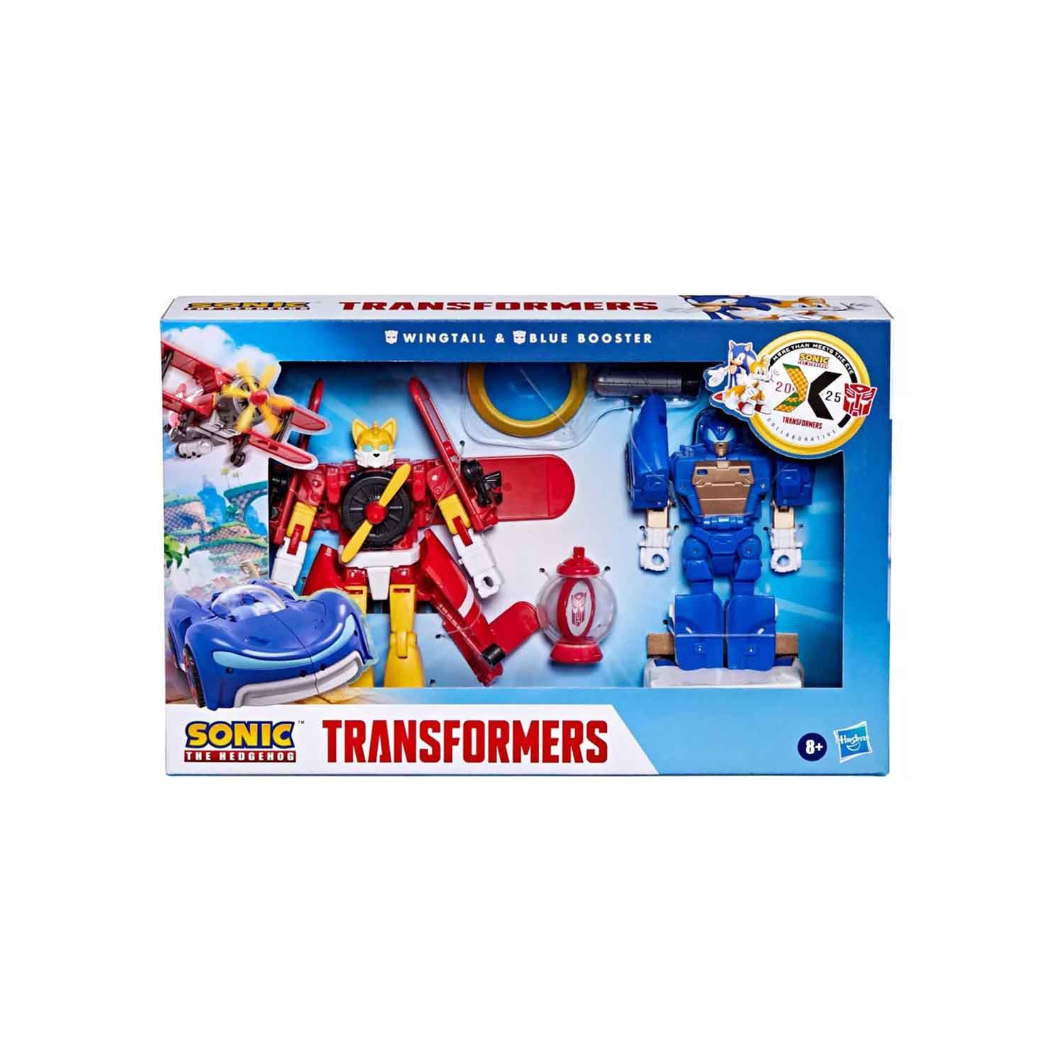 Transformers Collaborative Sonic the Hedgehog 6 Inch Action Figure - Wingtail and Blue Booster
