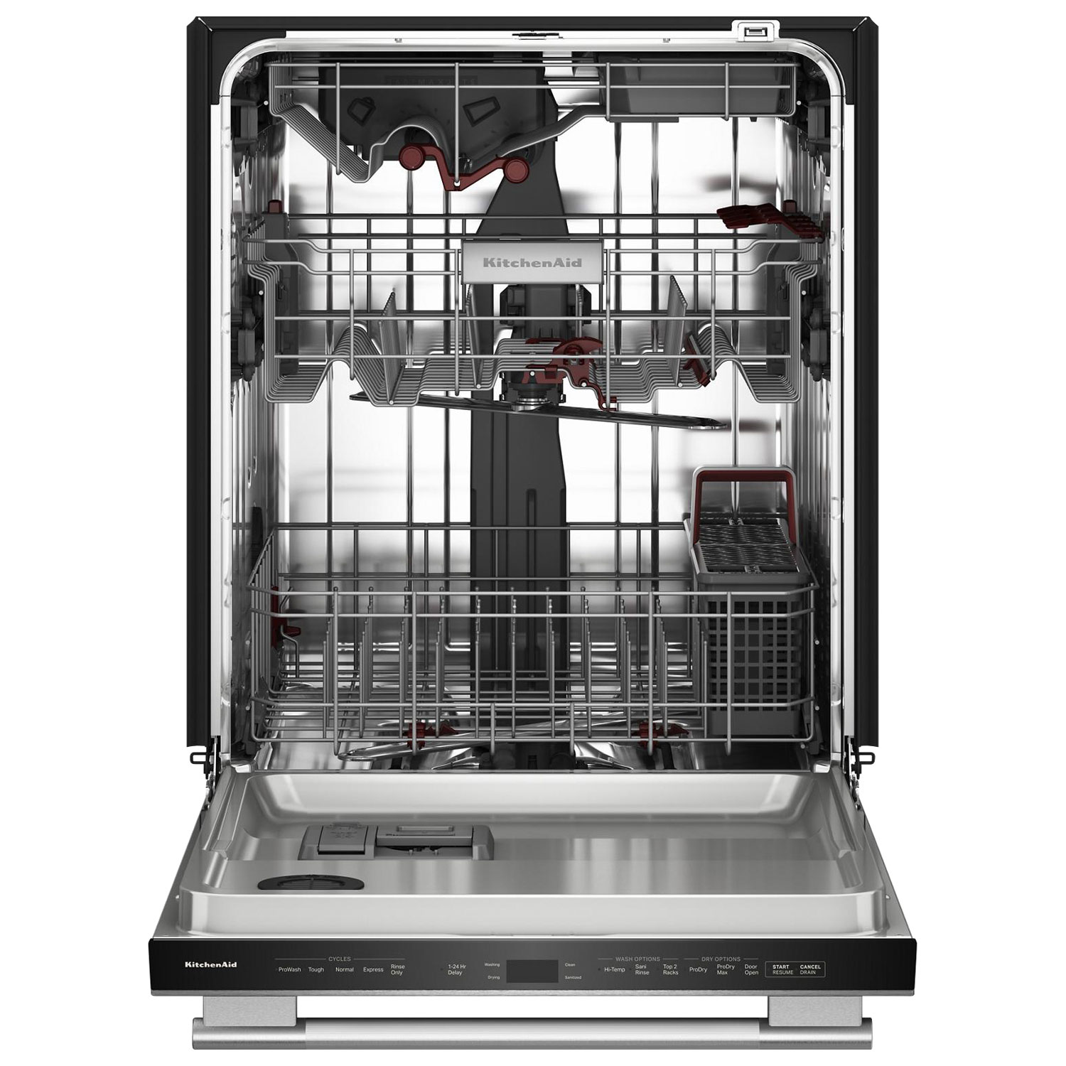 KitchenAid 24" 44dB Built-In Dishwasher w/ Stainless Steel Tub & Third Rack - Stainless