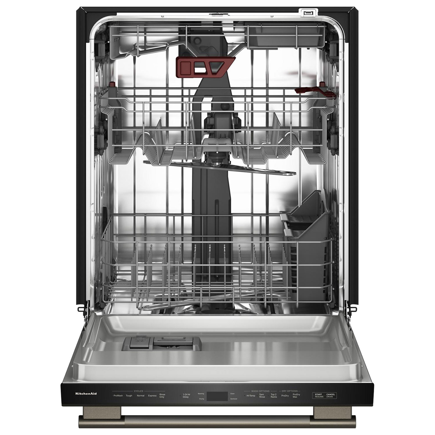 KitchenAid 24" 41dB Built-In Dishwasher w/ Stainless Steel Tub & Third Rack - Black Ore