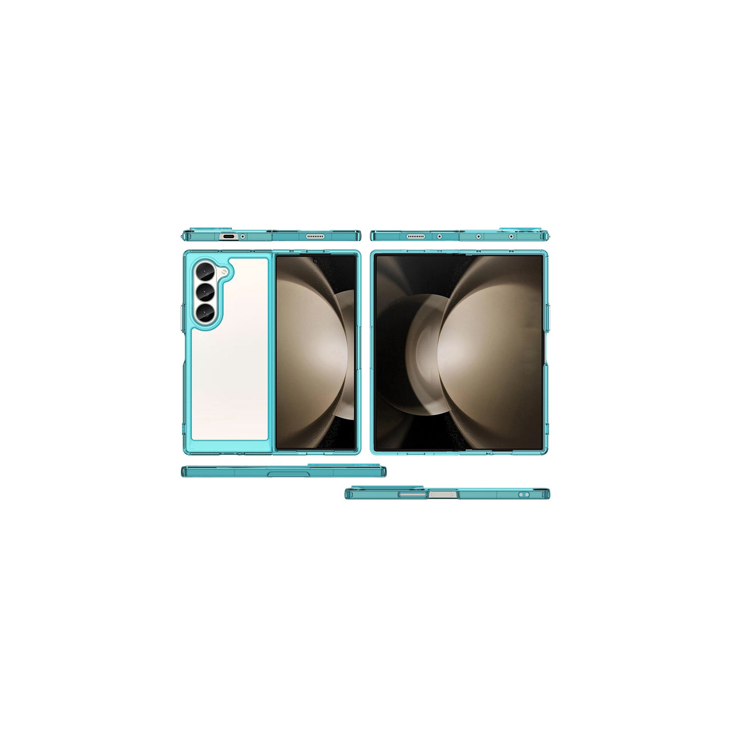 Étui rigide transparent en acrylique Mint de PANDACO pour Galaxy Z Fold6 de Samsung