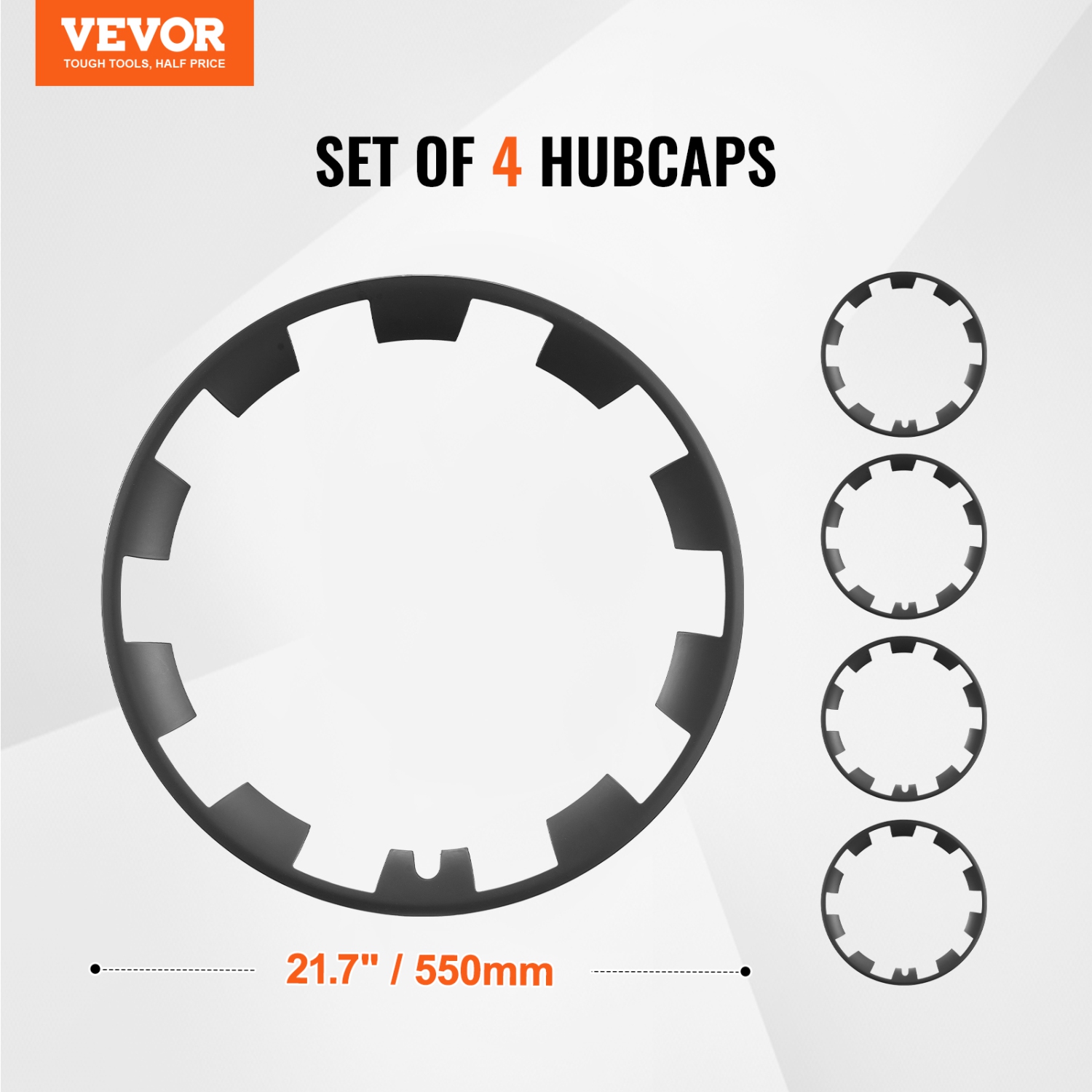 VEVOR 20 in Wheel Rim Cover Hubcaps, Model Y Fully Fit Hubcap with Snap, Guard Tape & Valve Nozzle Hole, ABS & PC Hubcap with Upgraded Buckle, High