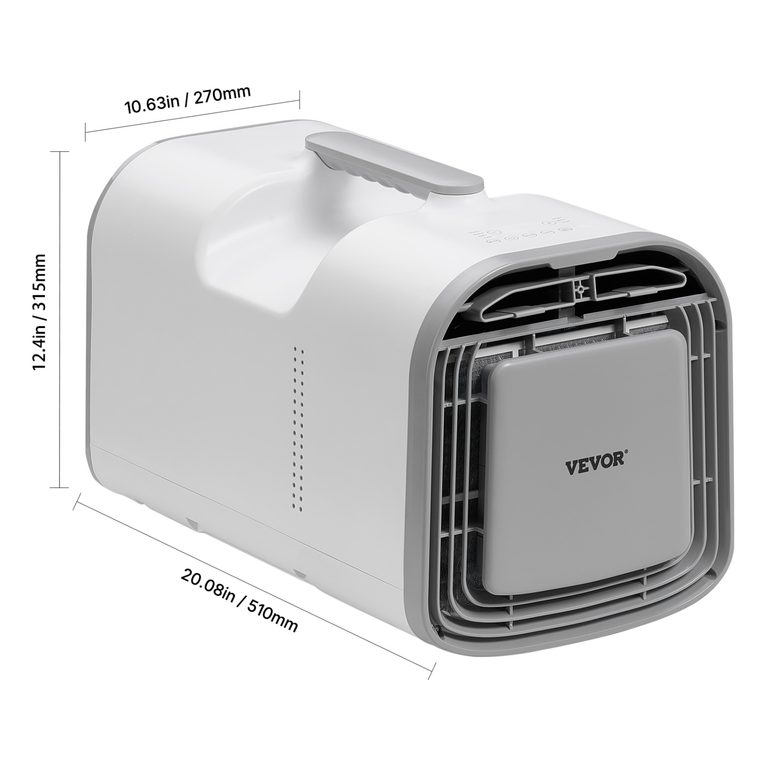 Climatiseur portatif VEVOR 4250&nbsp;BTU, climatiseur à 3 vitesses avec minuterie 24H, climatiseur portatif réglable de 16-32 ℃, compatible avec