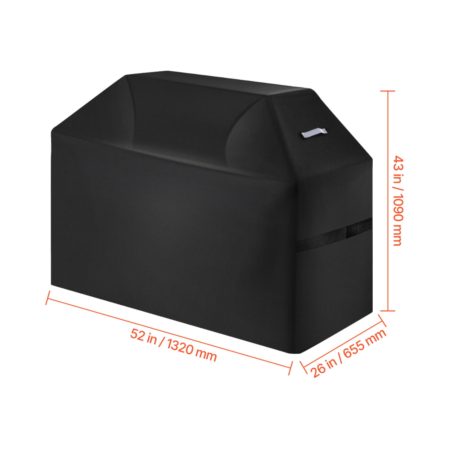 VEVOR 52 inch Grill Cover, BBQ Covers for Outdoor Grills, Waterproof, Fade Resistant, Weather Resistant Heavy Duty 600D Polyester, Easy On/Off, with