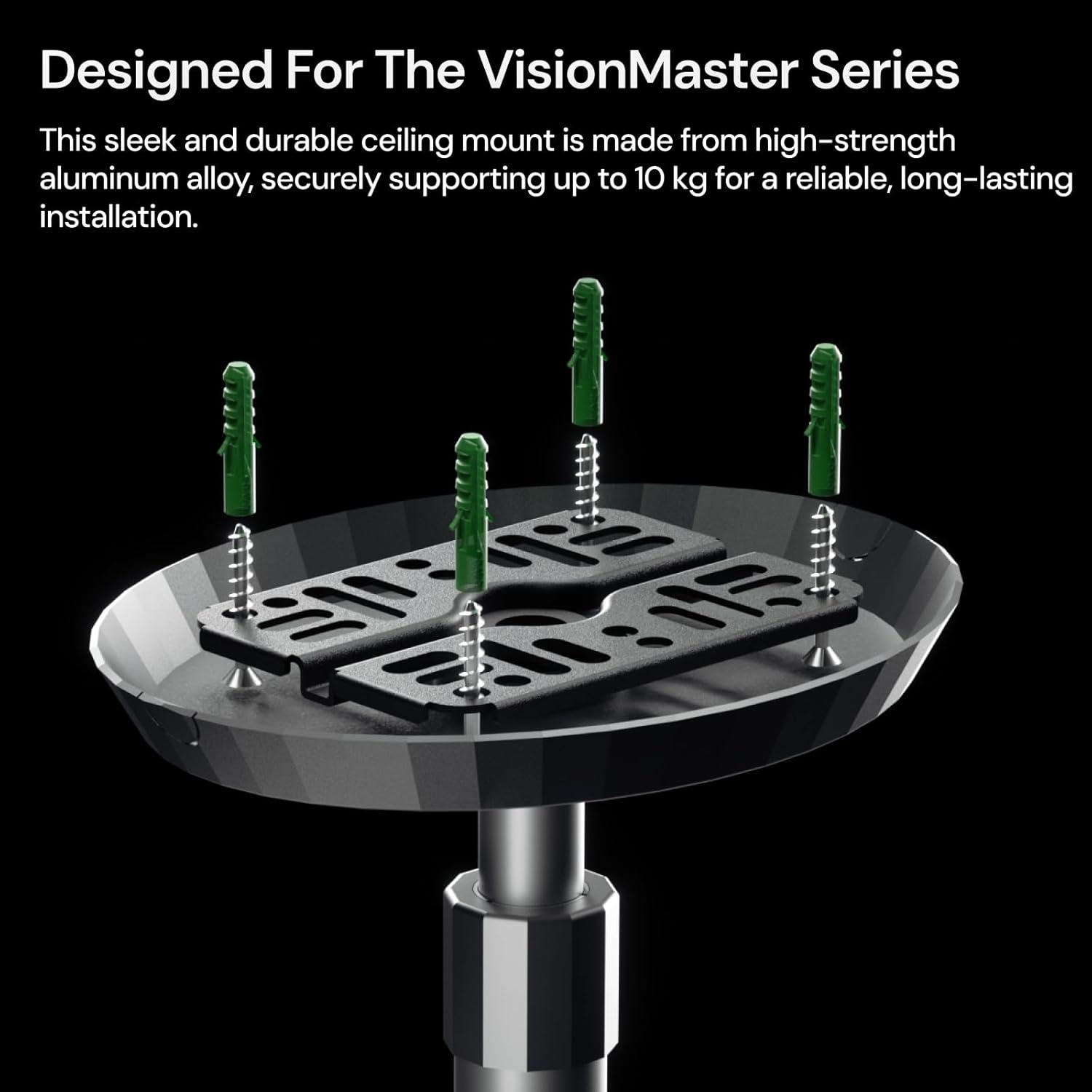 Projector Ceiling Mount for VisionMaster and StreamMaster Series - Aluminum Alloy, Adjustable Height from 31 to 40.5cm Using The Extension Rod, with