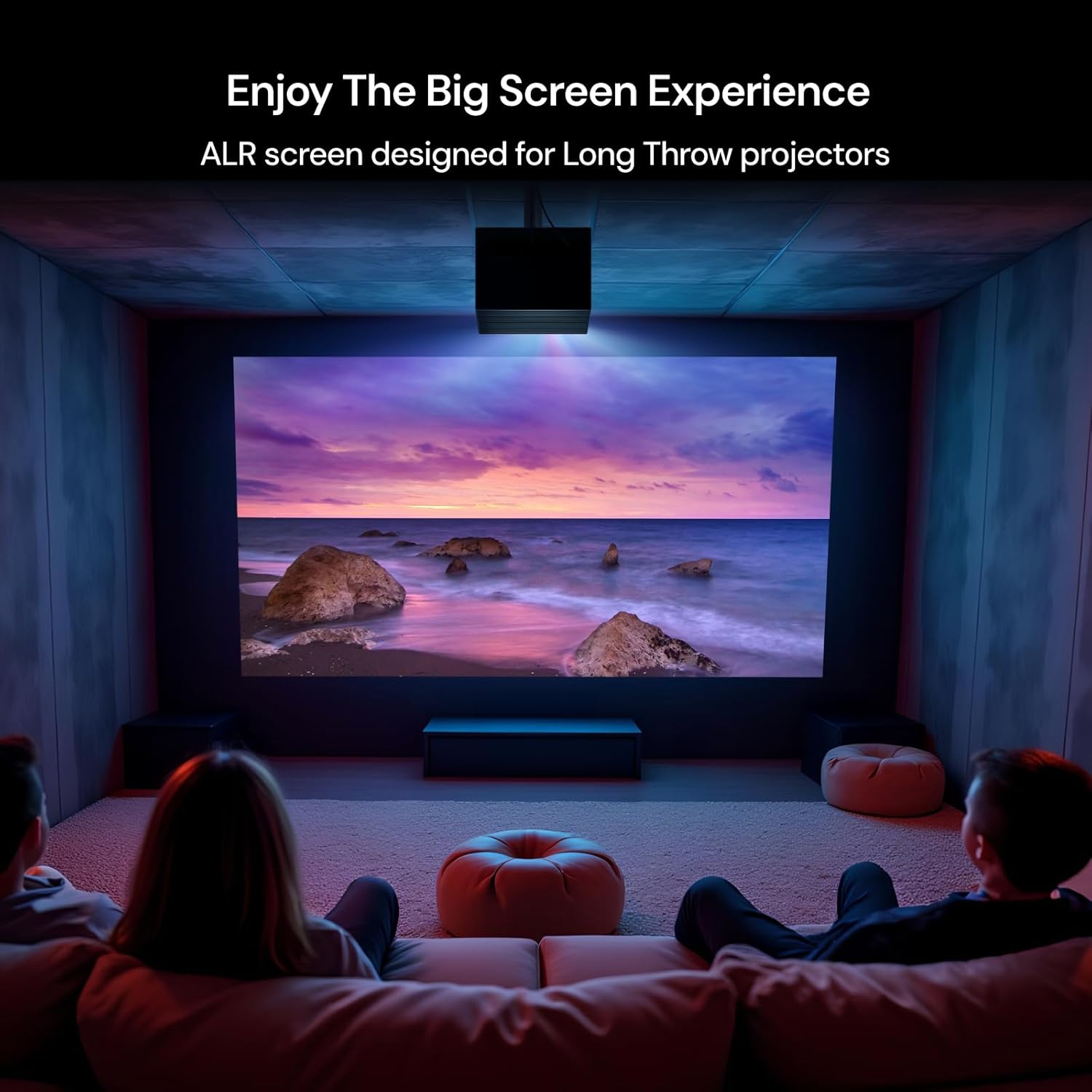 Valerion 100" Fresnel Ambient Light Rejecting Screen, 1.8dB Gain, 85% Ambient Light Resistance, The de-Speckle Design, 16:9 Fixed Frame for Long