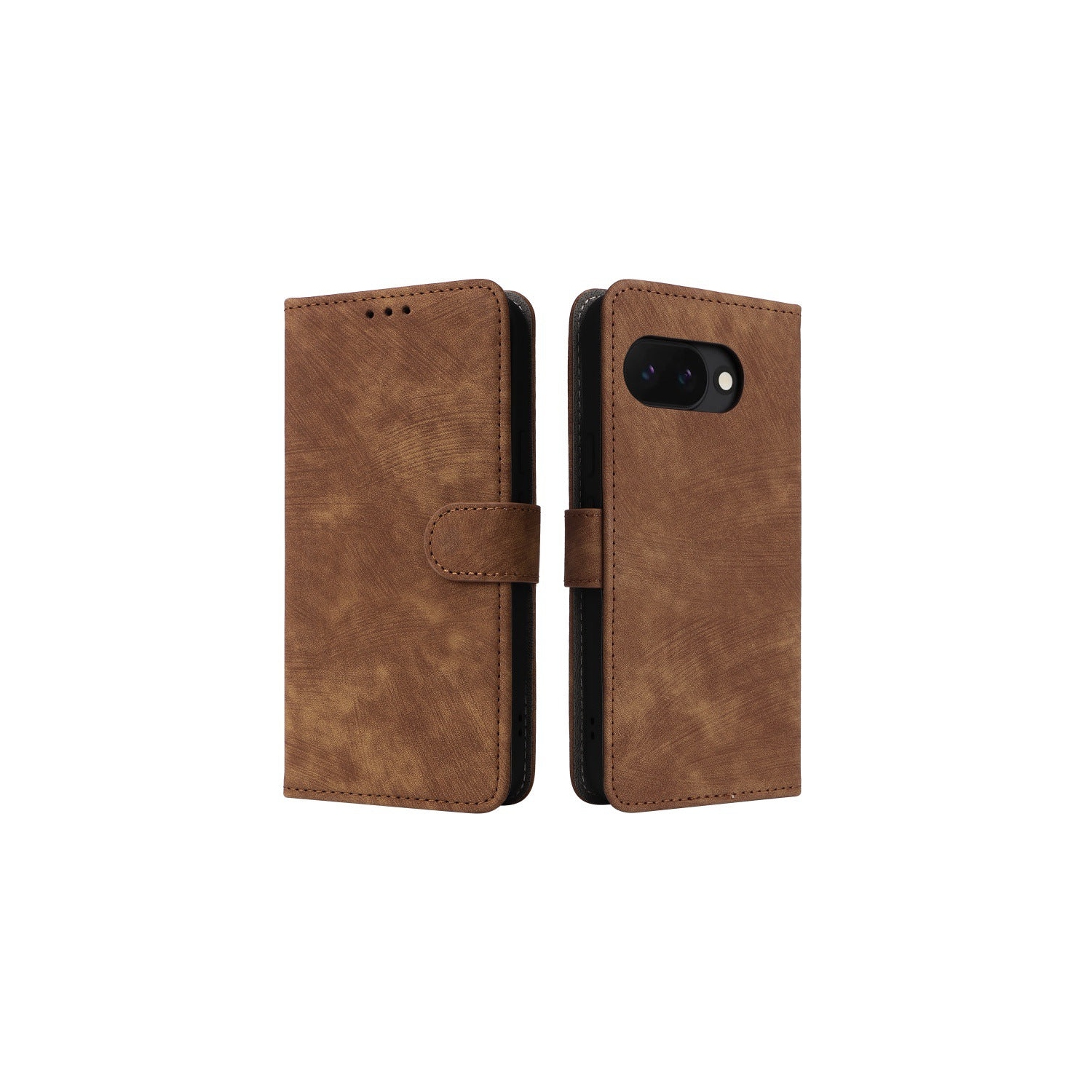 Étui portefeuille brun de PANDACO pour Pixel 9a de Google