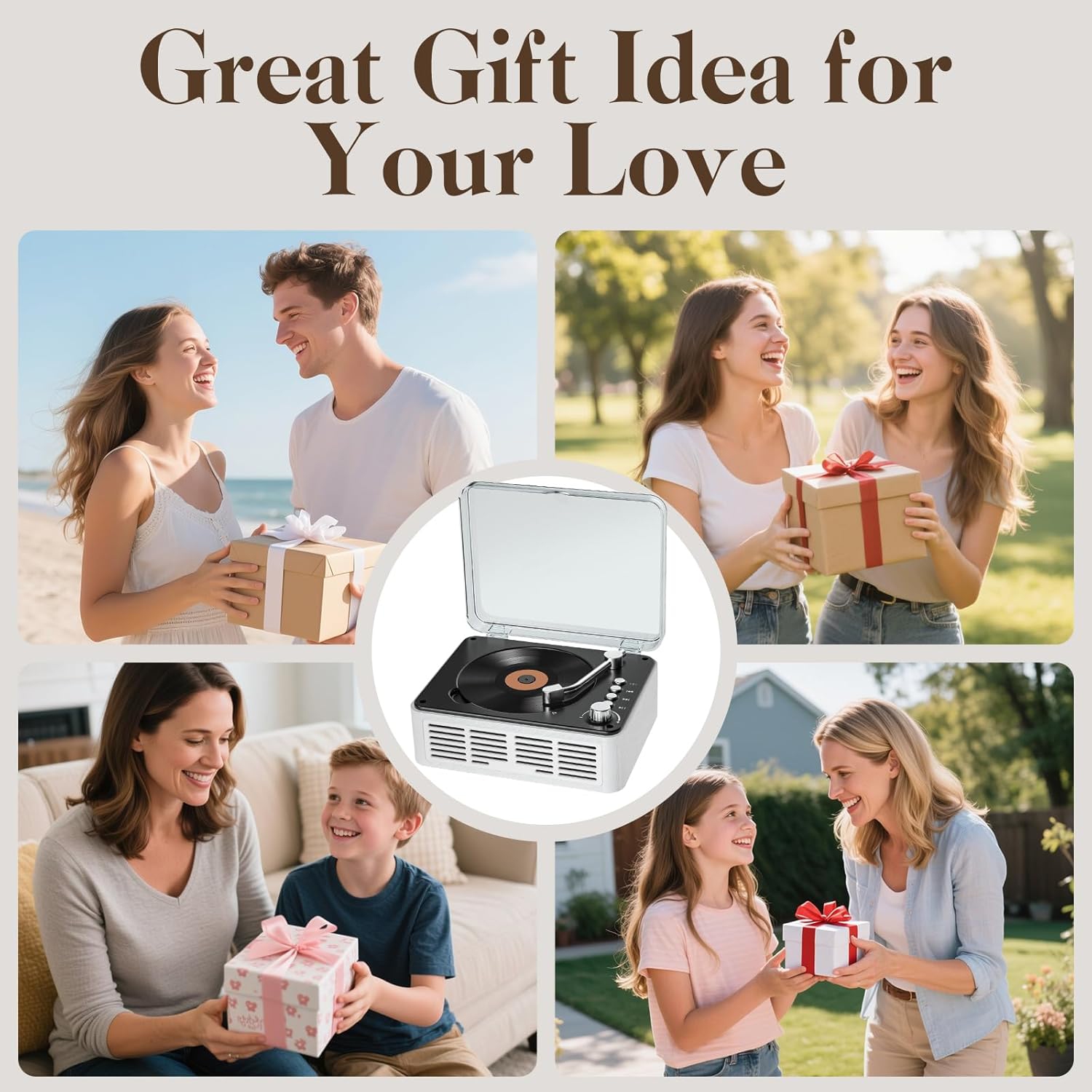 Lecteur CD avec haut-parleurs Son stéréo haute fidélité pour la maison, lecteur CD Bluetooth rétro Radio FM avec télécommande, prise en charge de la