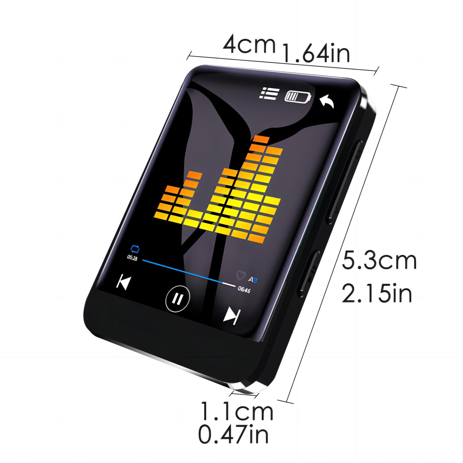 64GB MP3 Player with Bluetooth,Music Player with 1.8" Touch Screen,MP3 Player with Speaker FM Radio Recording