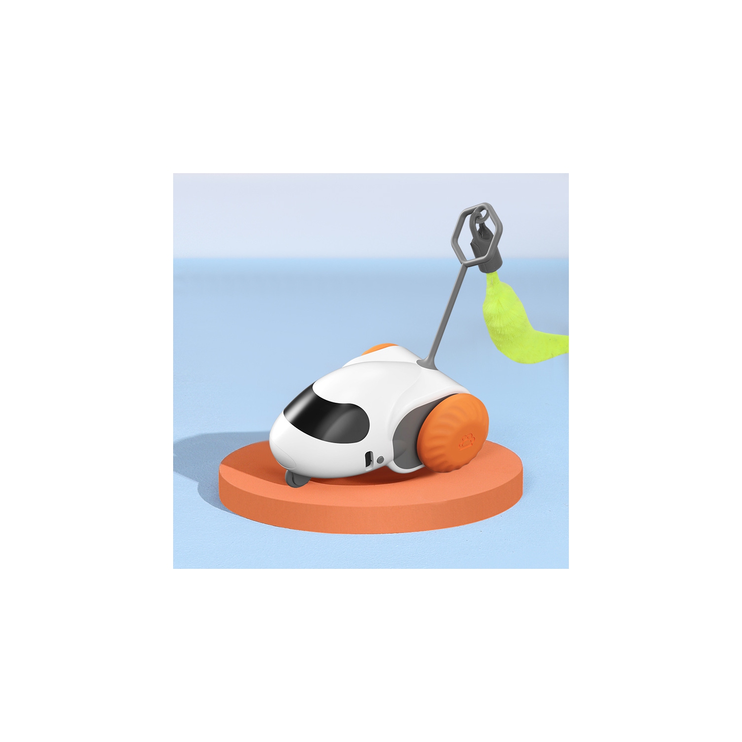 Jouet pour chat téléguidé, jouet interactif pour chats d'intérieur, jouet pour chaton automatique, 2 vitesses ​​Ajustement, recharge USB, jouet pour