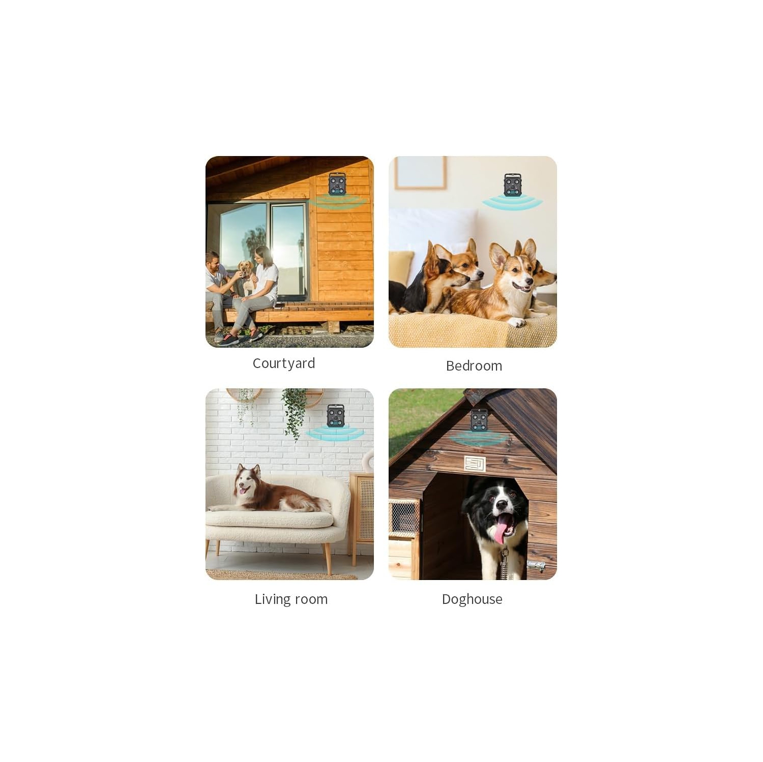 Brand new mini ultrasonic dog repeller training bark stopper smart portable outdoor self-defense rechargeable 4 times head ultrasonic dog barking