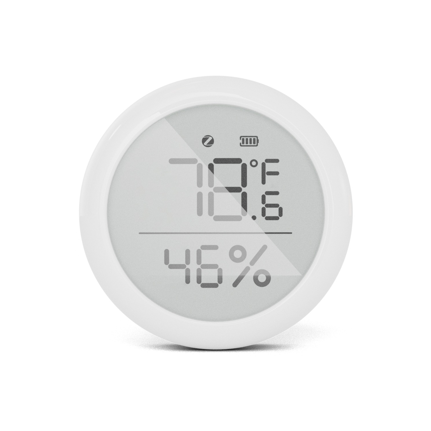 Tuya ZigBee smart home temperature and humidity sensor, digital display app remote control temperature and humidity smart sensor - round