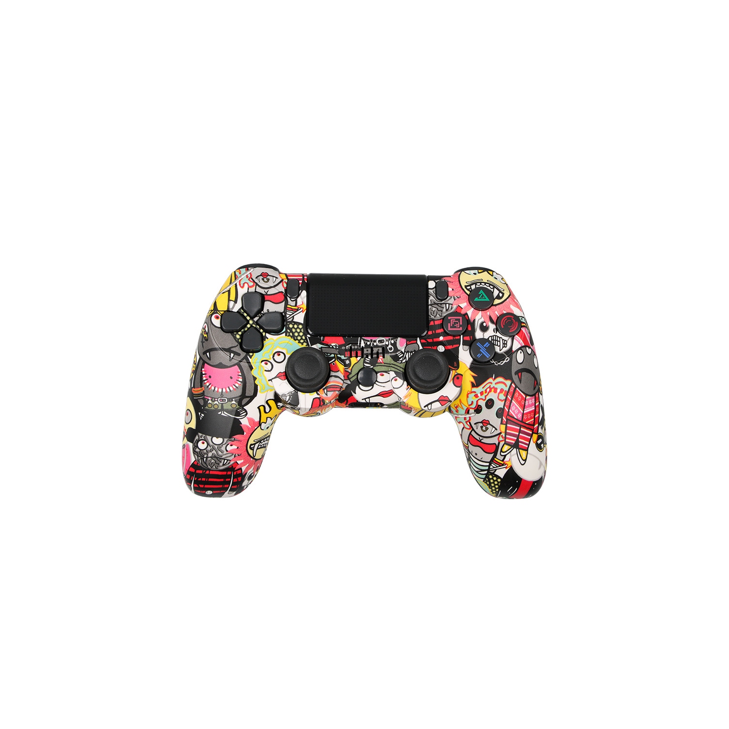 Suitable for P4 wireless Bluetooth handle dual-mode controller | Support PS3/PS4/PC/ | Touchpad + RGB lighting effect + dual motor vibration + RGB