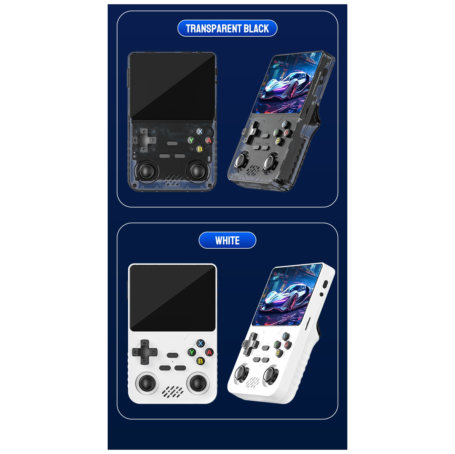 New RX6S open source handheld game console Linux system Retro classic arcade PSP PX6S retro handheld game console 3.5-inch HD IPS screen 64GB large