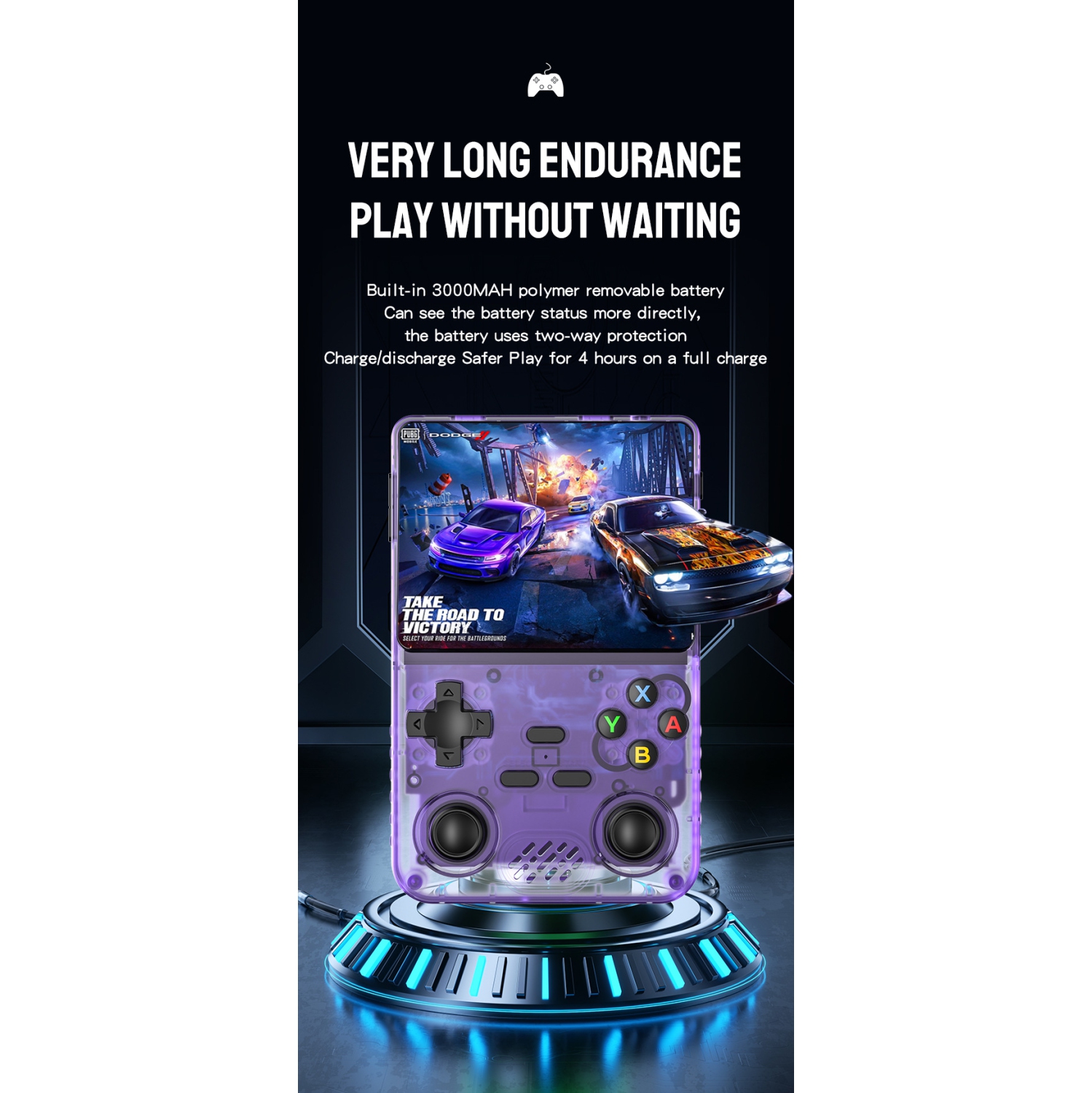 New RX6S open source handheld game console Linux system Retro classic arcade PSP PX6S retro handheld game console 3.5-inch HD IPS screen 64GB large